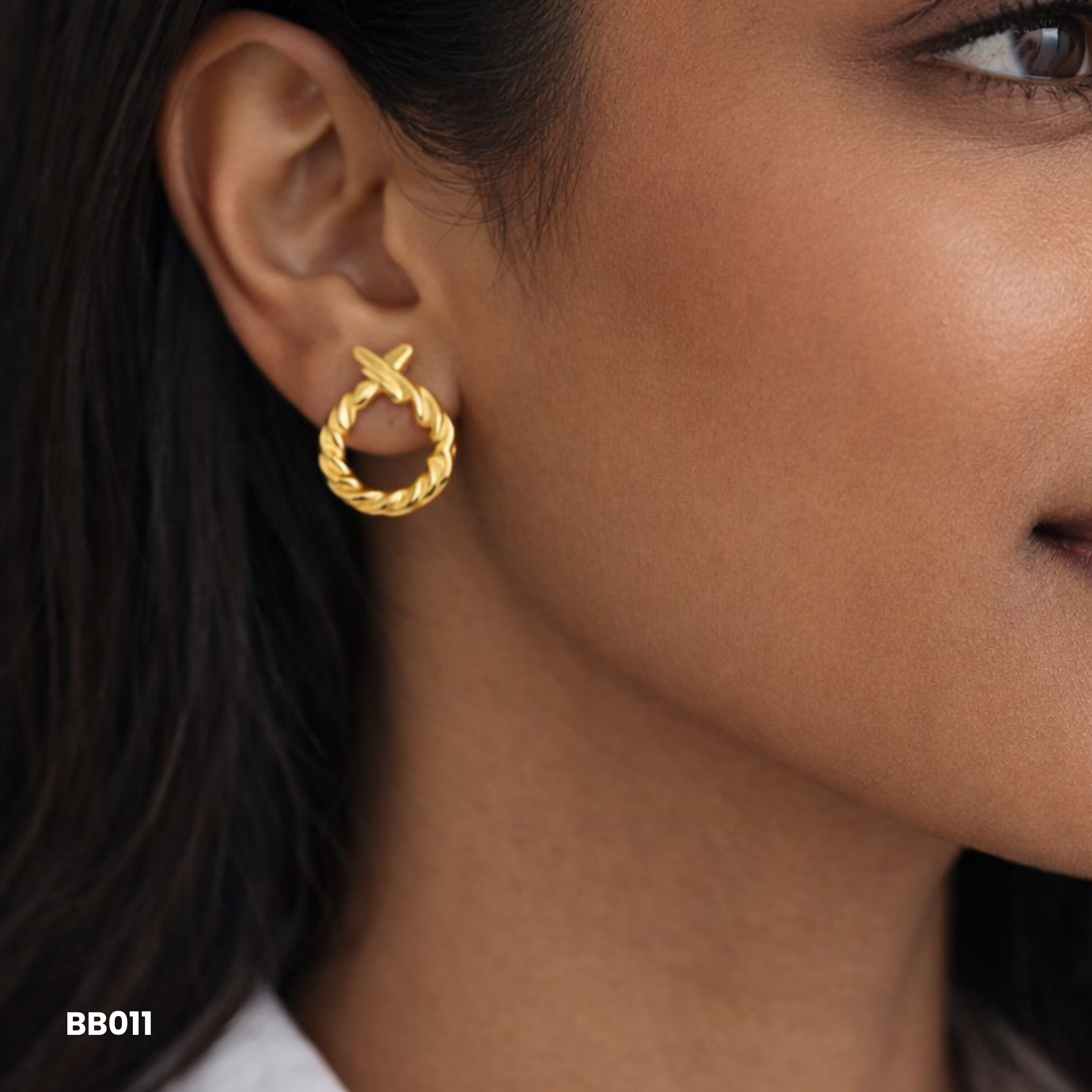 Twisted Halo Anti Tarnish Hoops