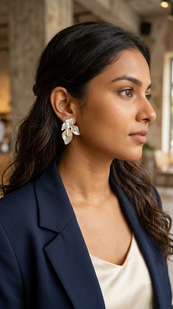 Leaf Statement Earrings for Women – Designer Earrings