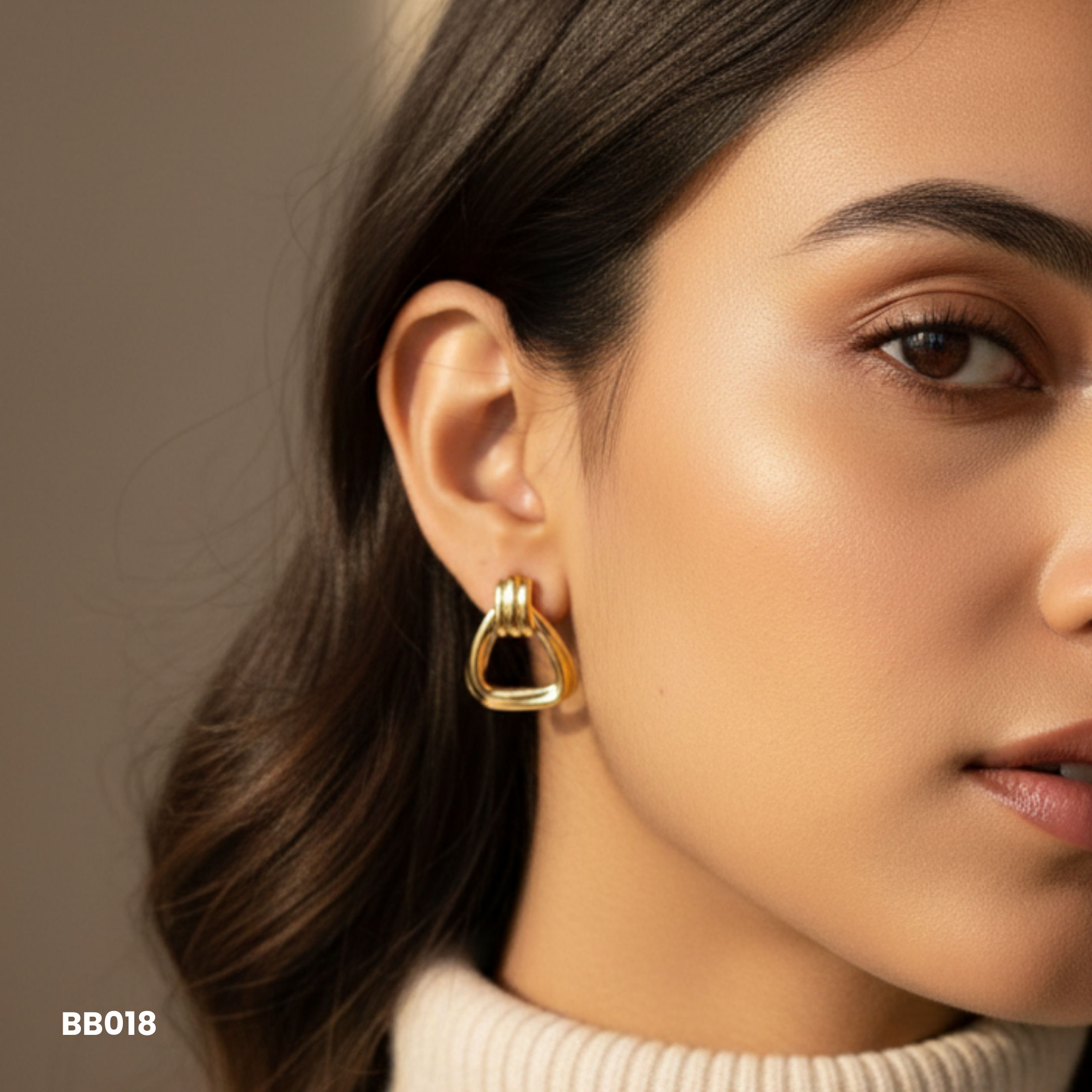 The Cleo Geometric Anti Tarnish Hoops