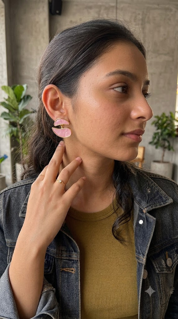 Abstract Pearl Designer Earrings for Women - Statement Earrings