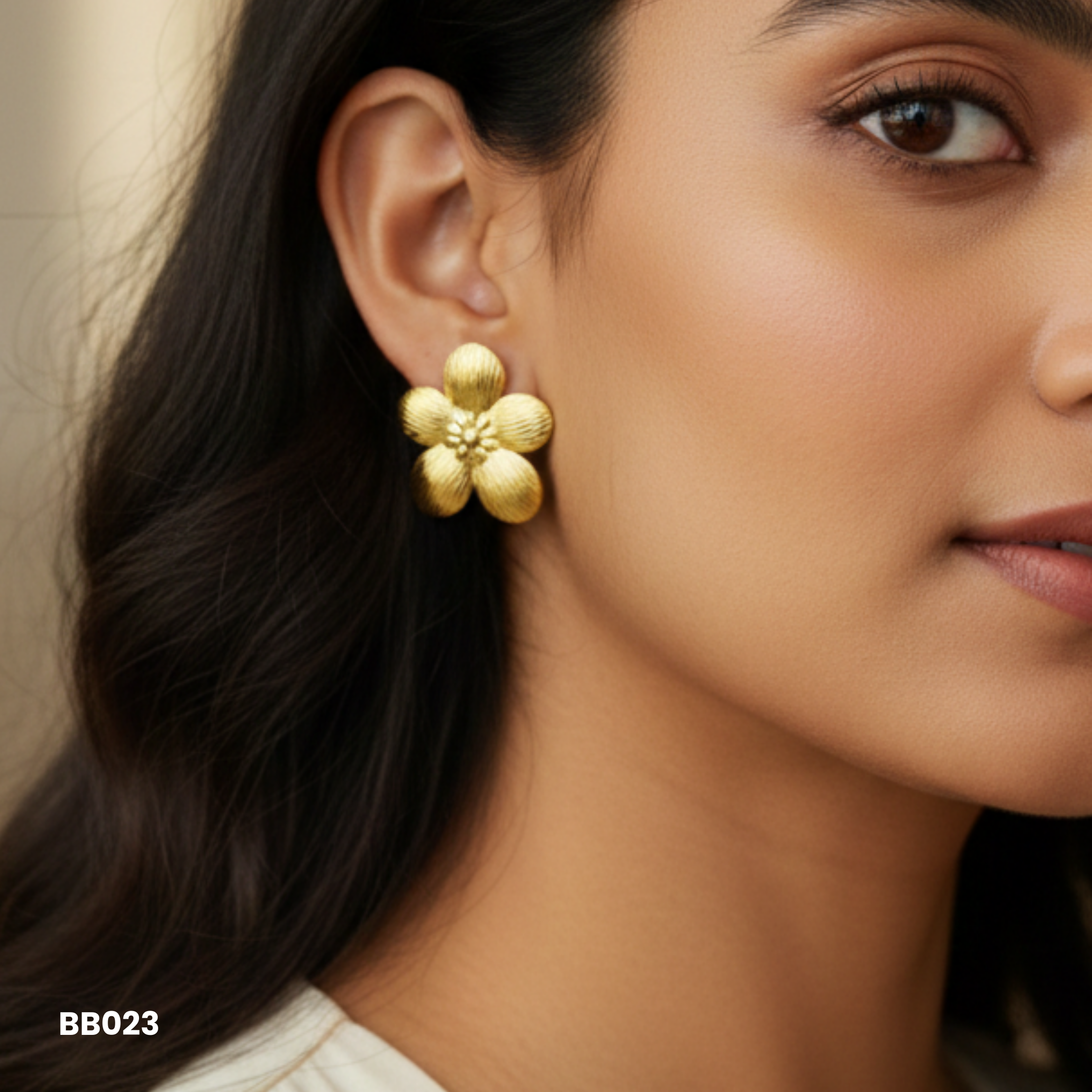 The Blossom Textured Floral Anti Tarnish Studs