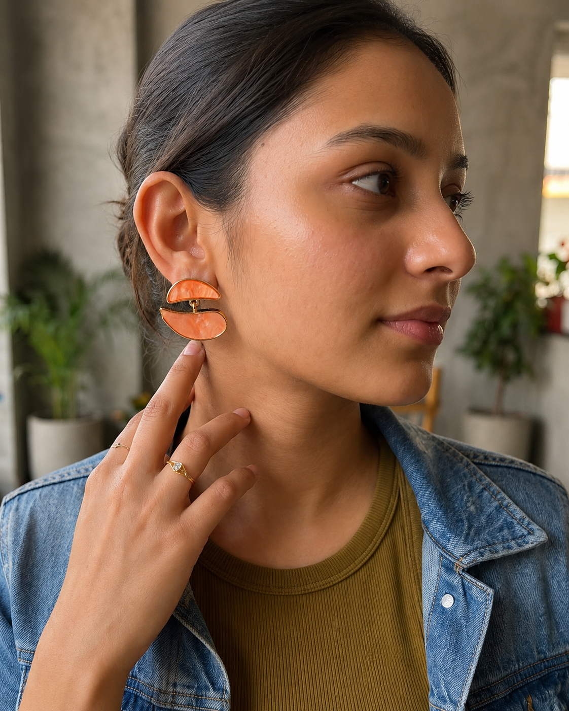 Abstract Pearl Designer Earrings for Women - Statement Earrings