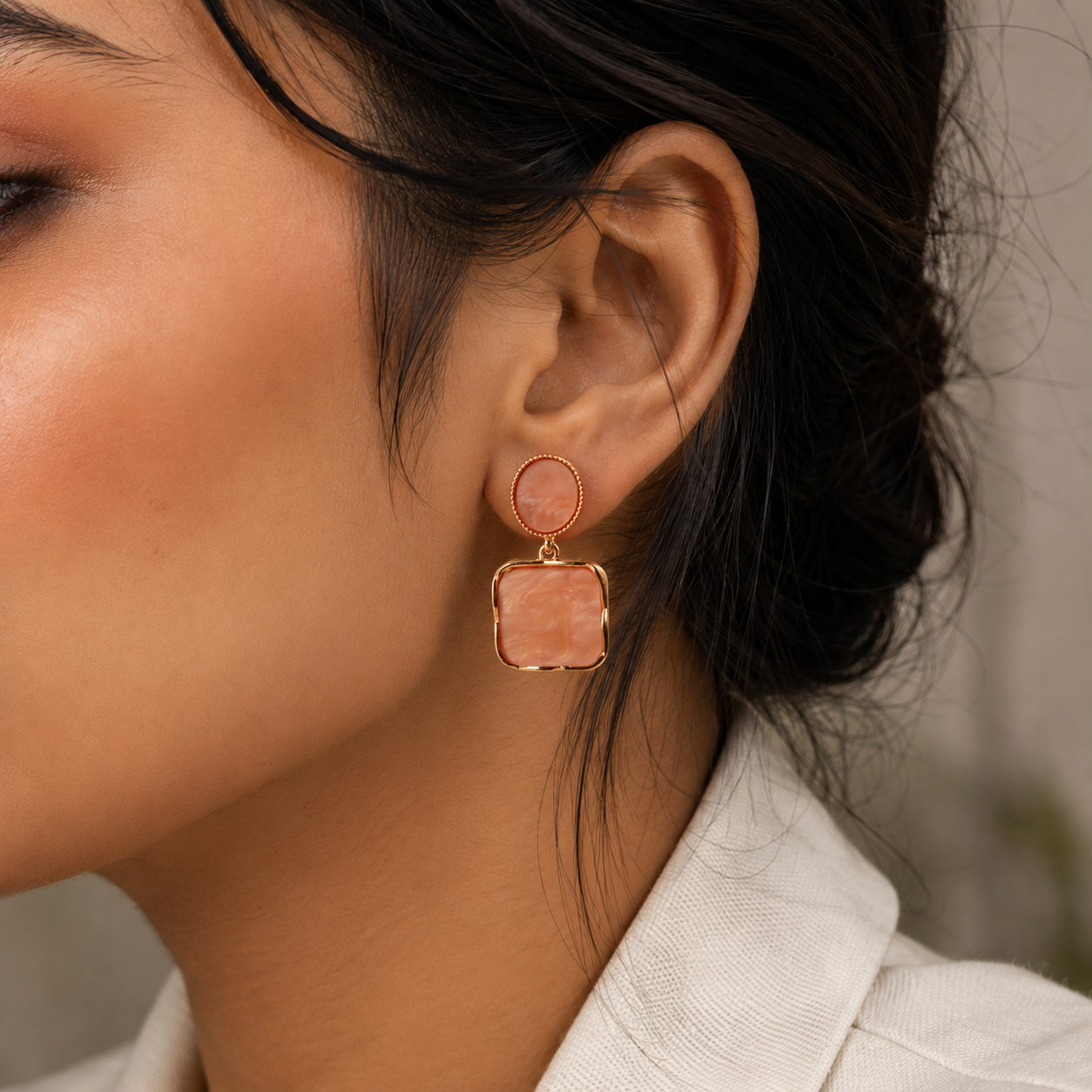 Geometric Square Designer Earrings for Women – Statement Earrings