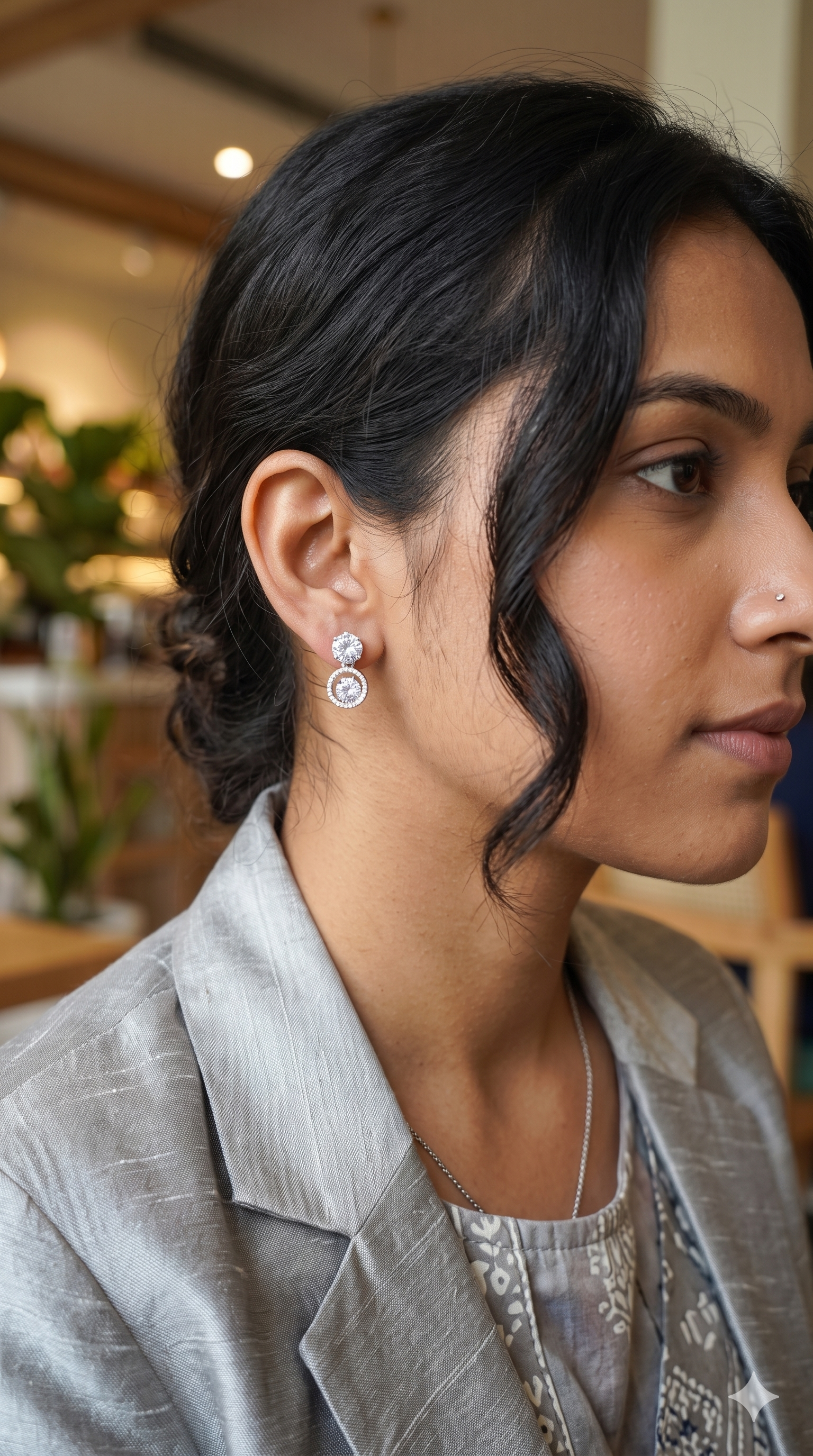 Sparkling Crystal drop Silver Earrings | Elegant Women's Fashion Jewelry