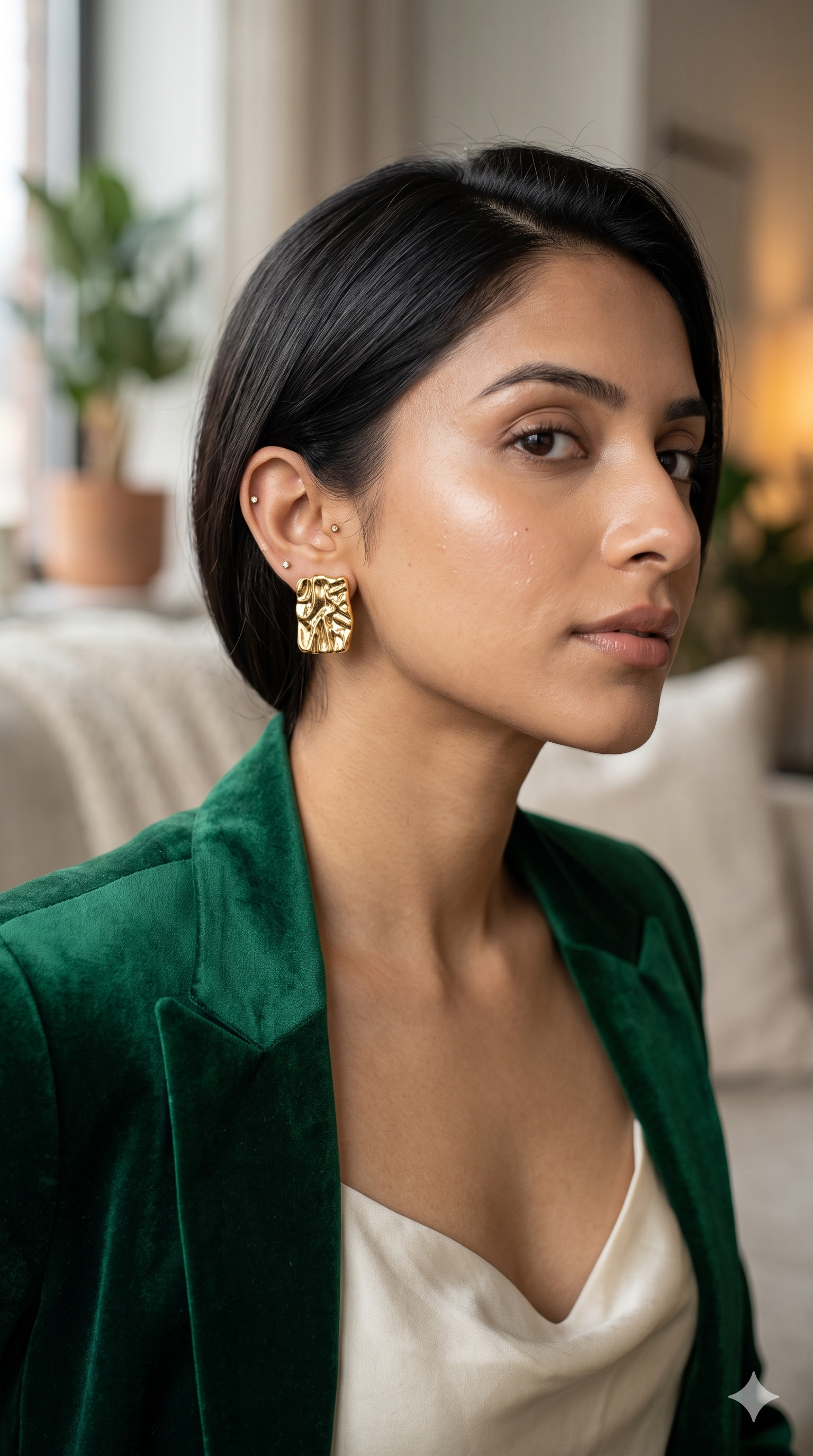 Luxury Inspired Gold Chunky Earrings | Trendy Fashion Jewelry