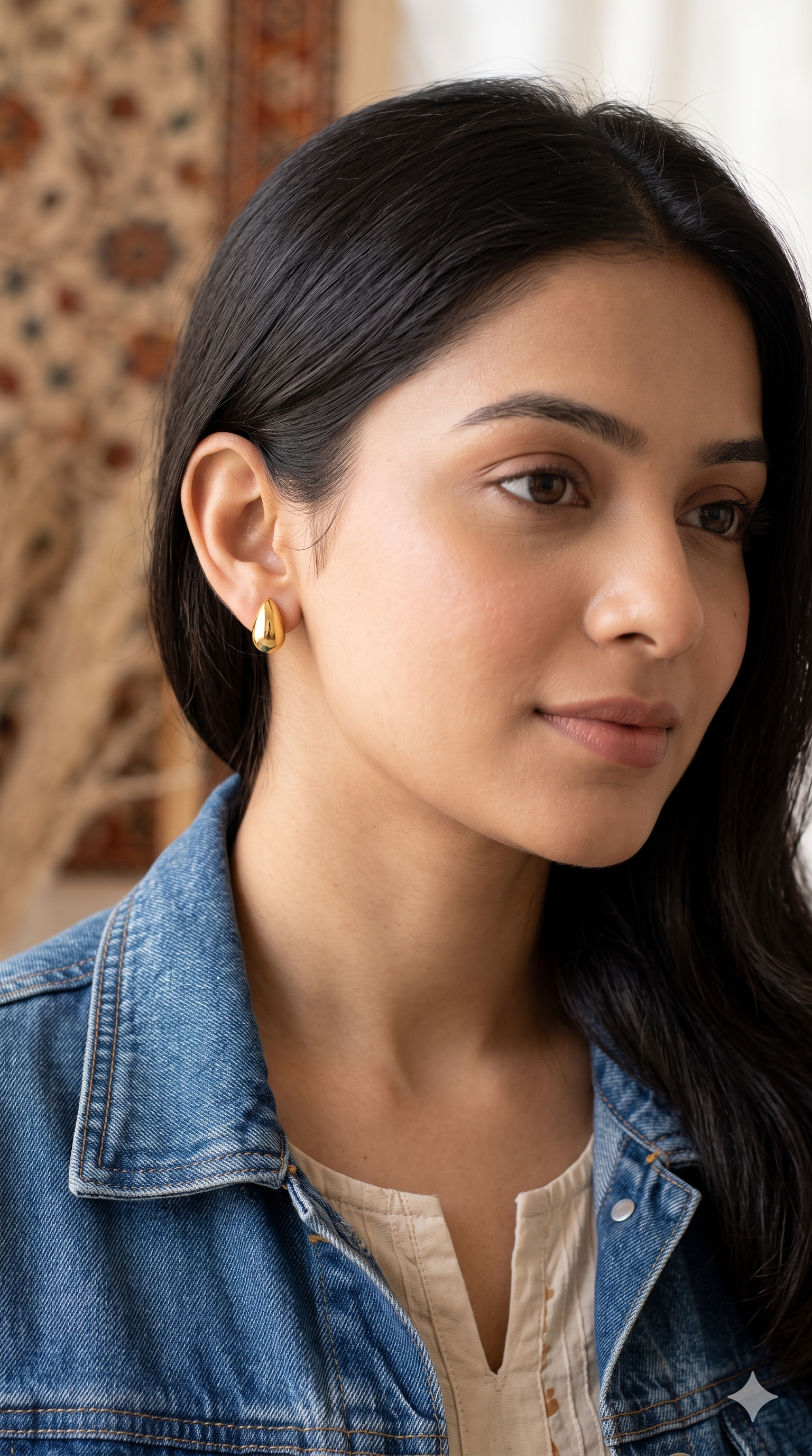 Chunky Gold Waterdrop Earrings – Minimalist Waterdrop Fashion Earrings