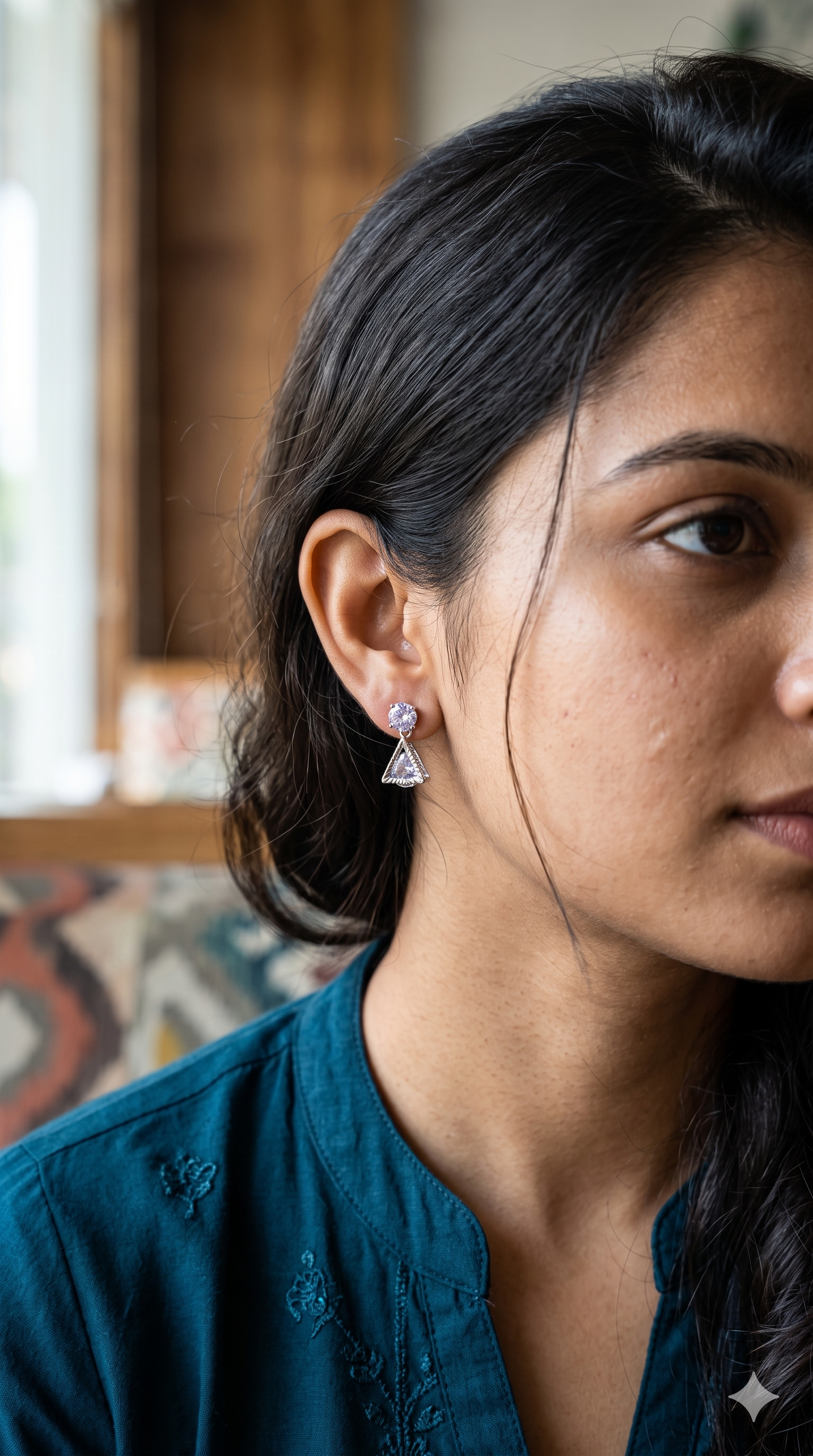 Sparkling Crystal drop Silver Earrings | Elegant Women's Fashion Jewelry