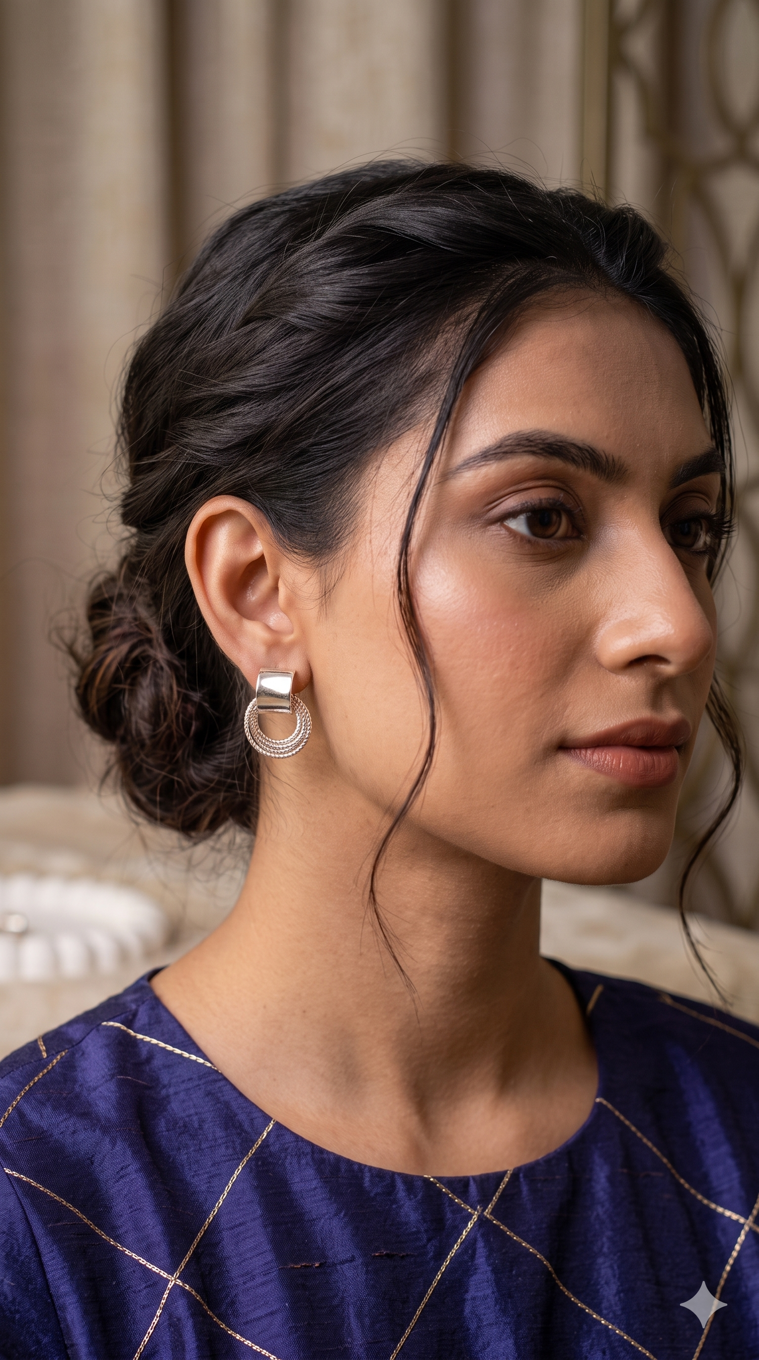 Textured Ring Dangle Earrings