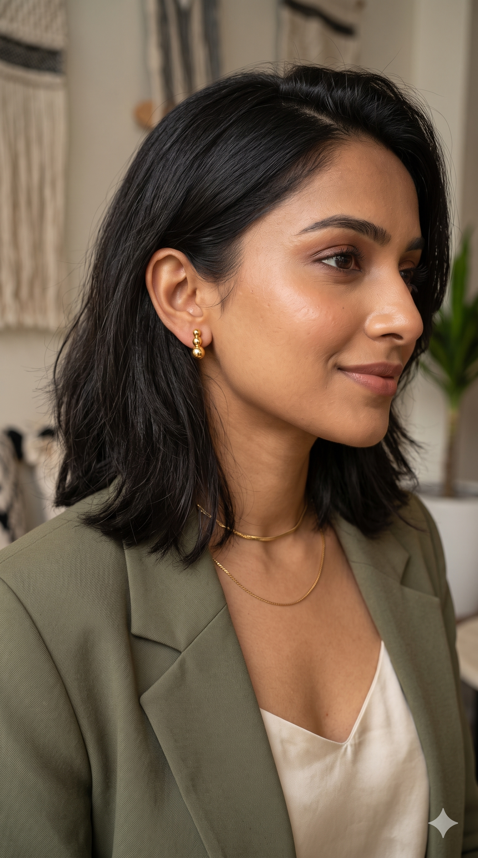 Chunky Gold Stacked Sphere Stud Earrings | 3-Tier and 4-Tier Gold Ball Drop Fashion Jewelry