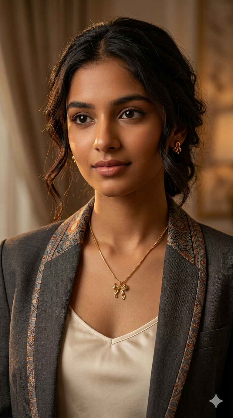 18K Gold Plated Dainty Bow Pendant Necklace – Anti-Tarnish Ribbon Charm Choker
