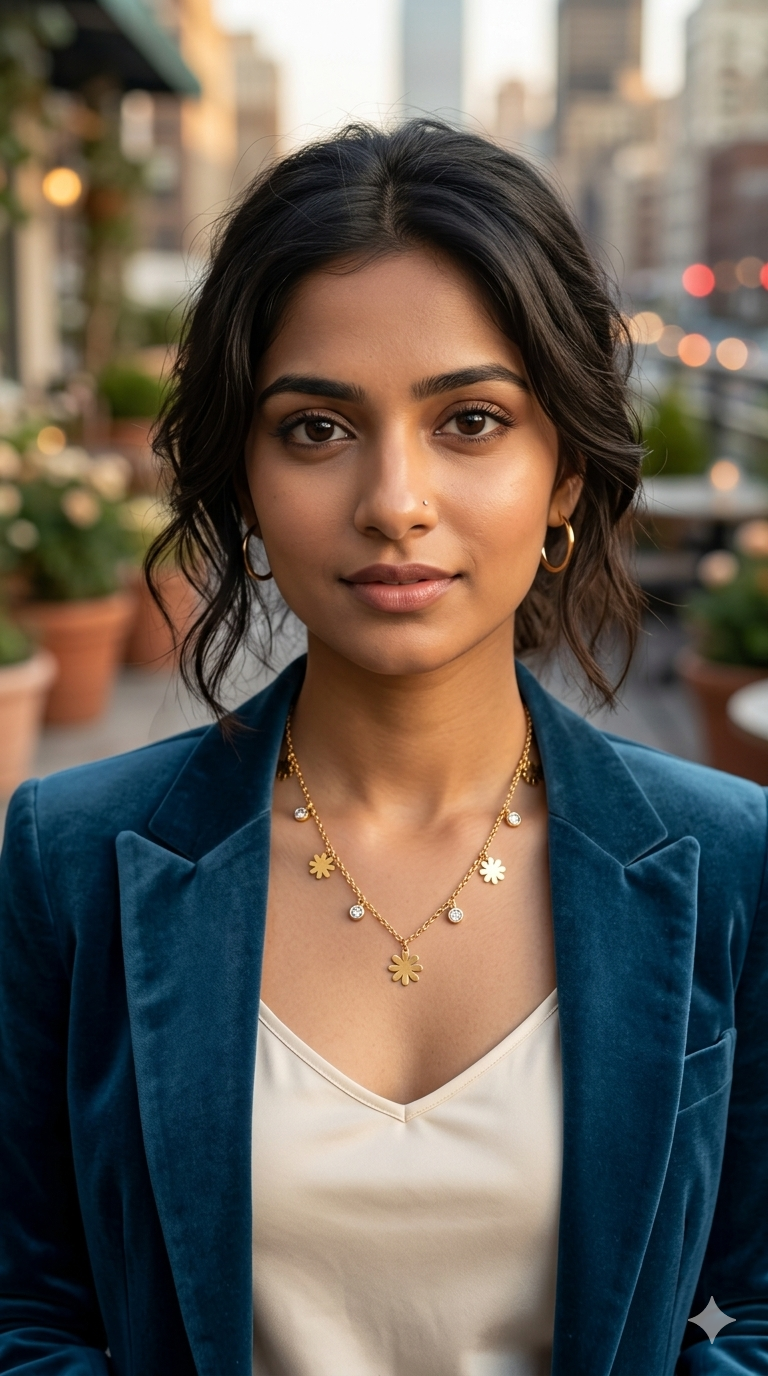 18K Gold Plated Multi-Flower Charm Choker Necklace – Anti-Tarnish Floral Station Chain