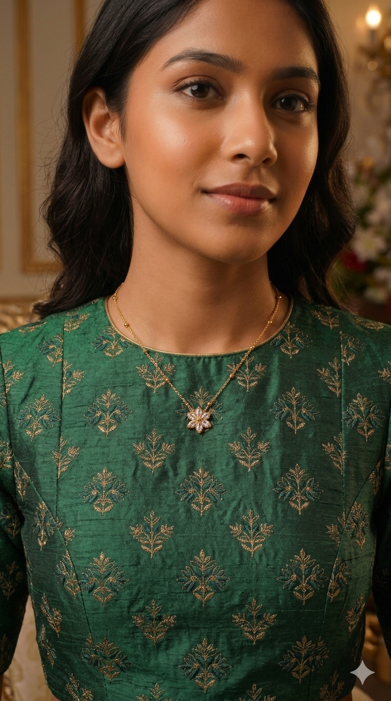 Gold Zirconia Floral Starburst Necklace – Anti-Tarnish Dainty Flower Chain