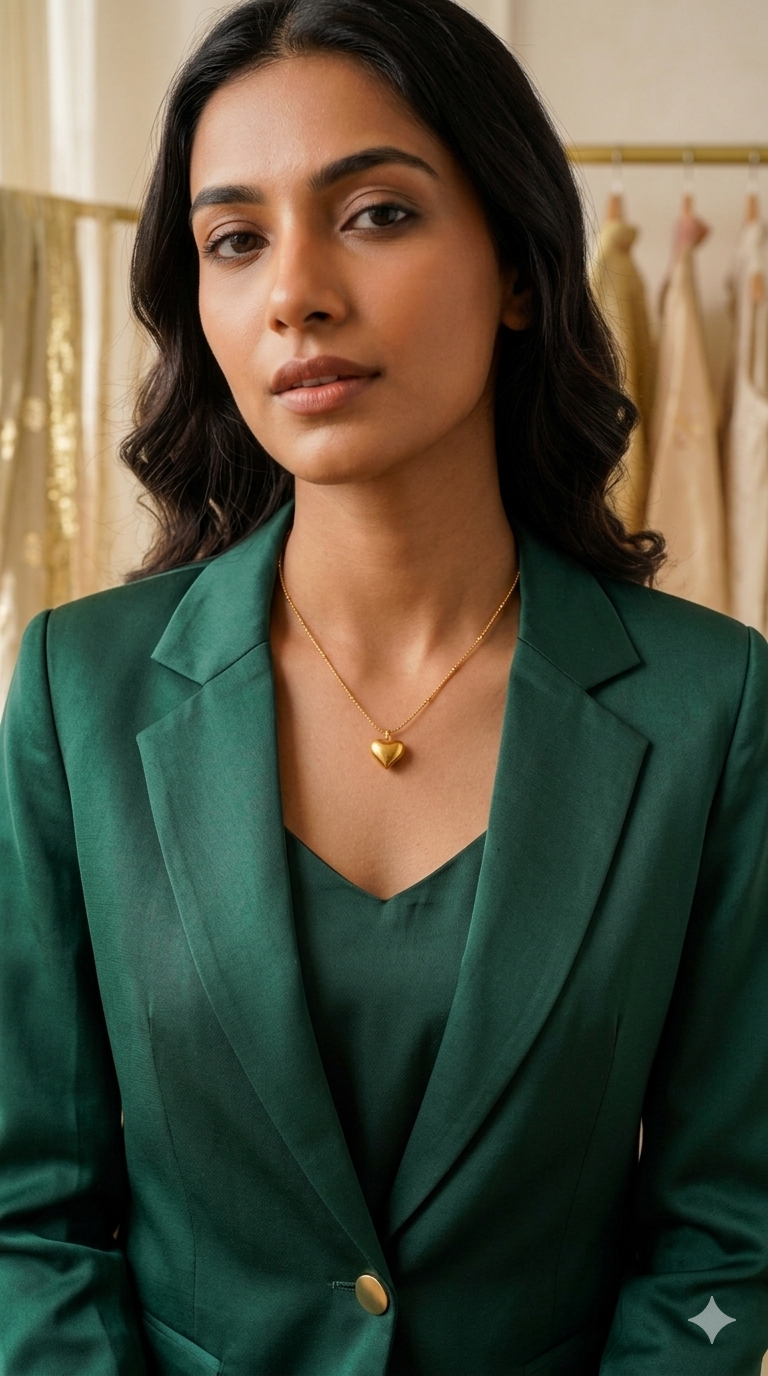 Anti-Tarnish Puffy Heart Necklace – Tarnish-Free Gold Plated Minimalist Charm