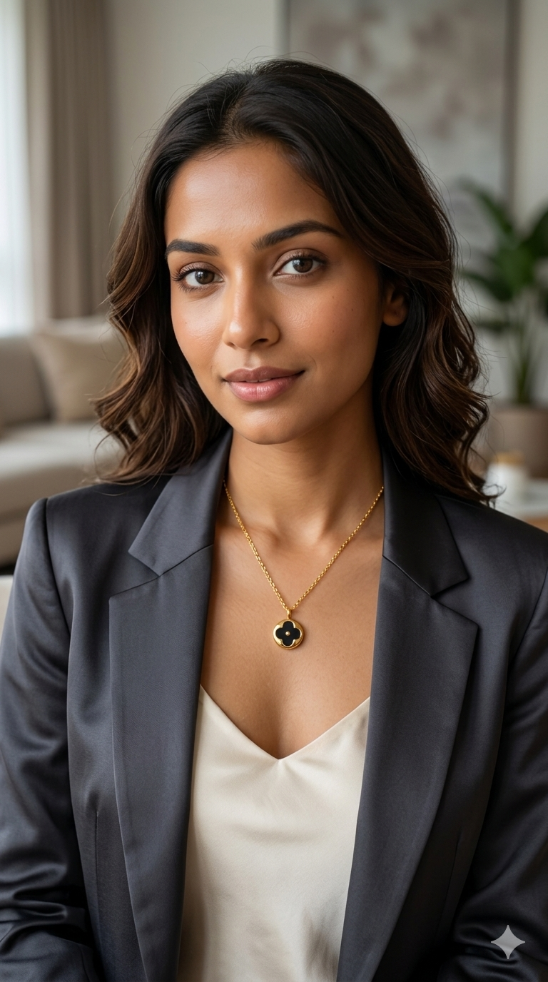 18K Gold Plated White Clover Pendant Necklace – Anti-Tarnish Waterproof Daily Jewelry