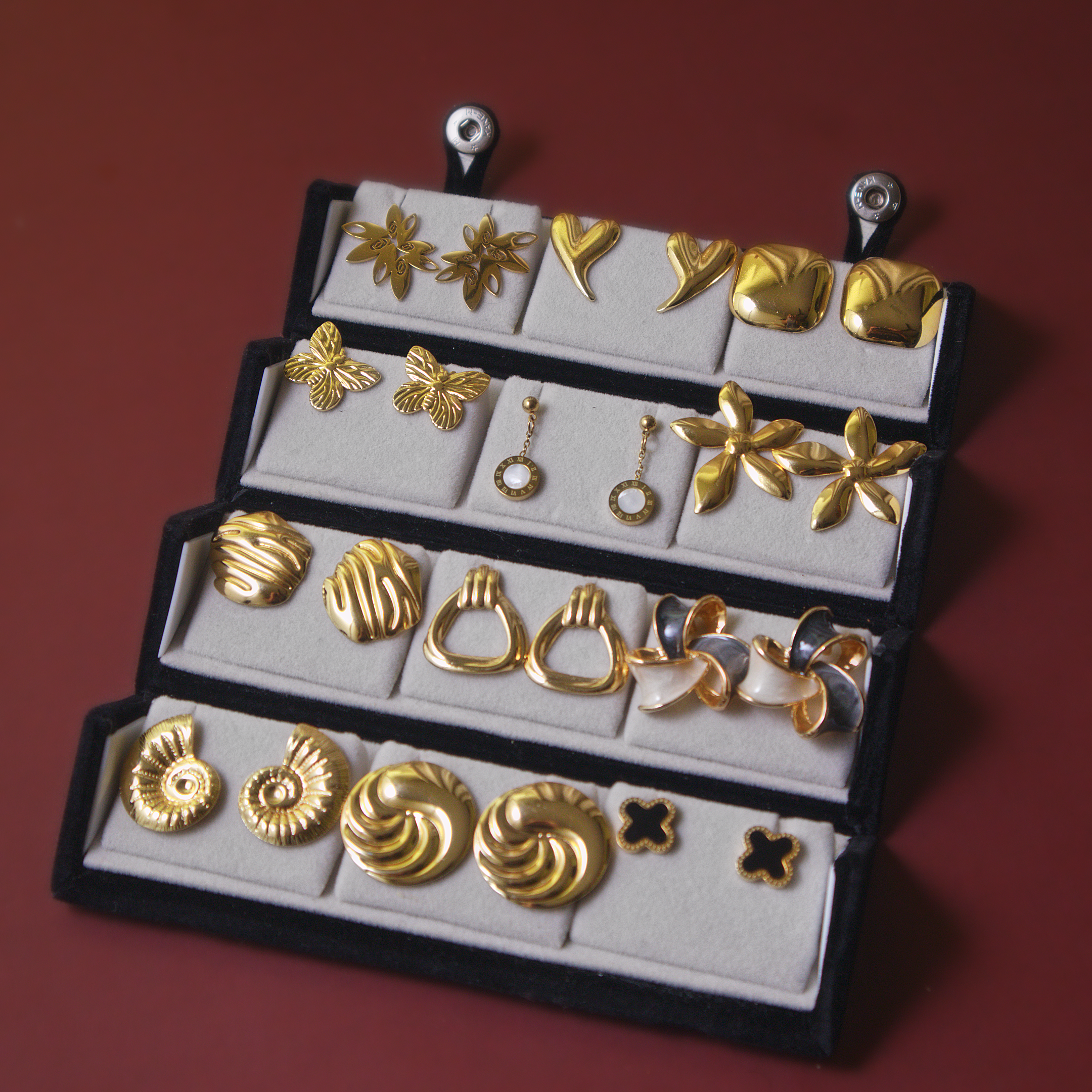 Elegant 12 piece earring set with gift box