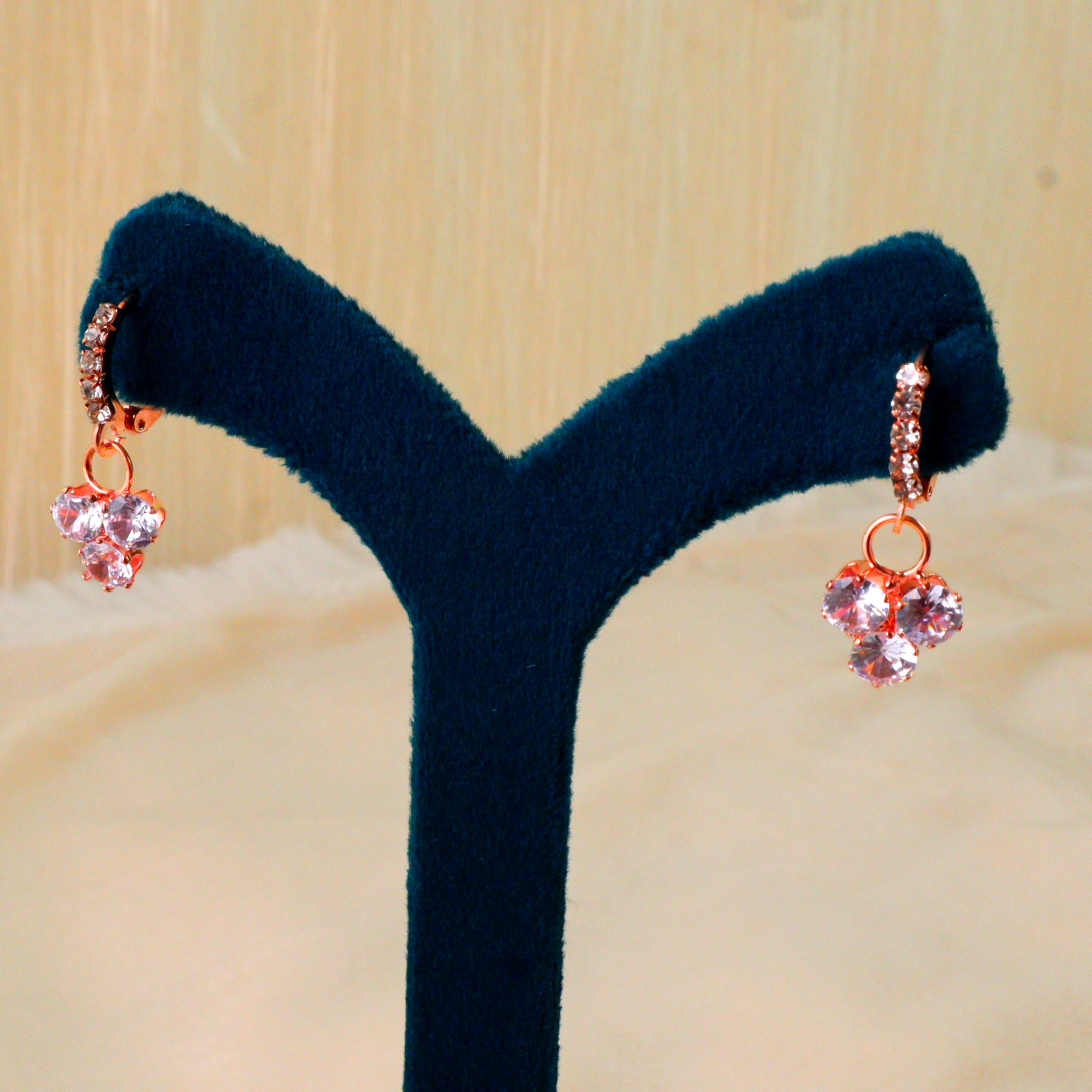 Dainty Gold Crystal Huggie Hoop Earrings