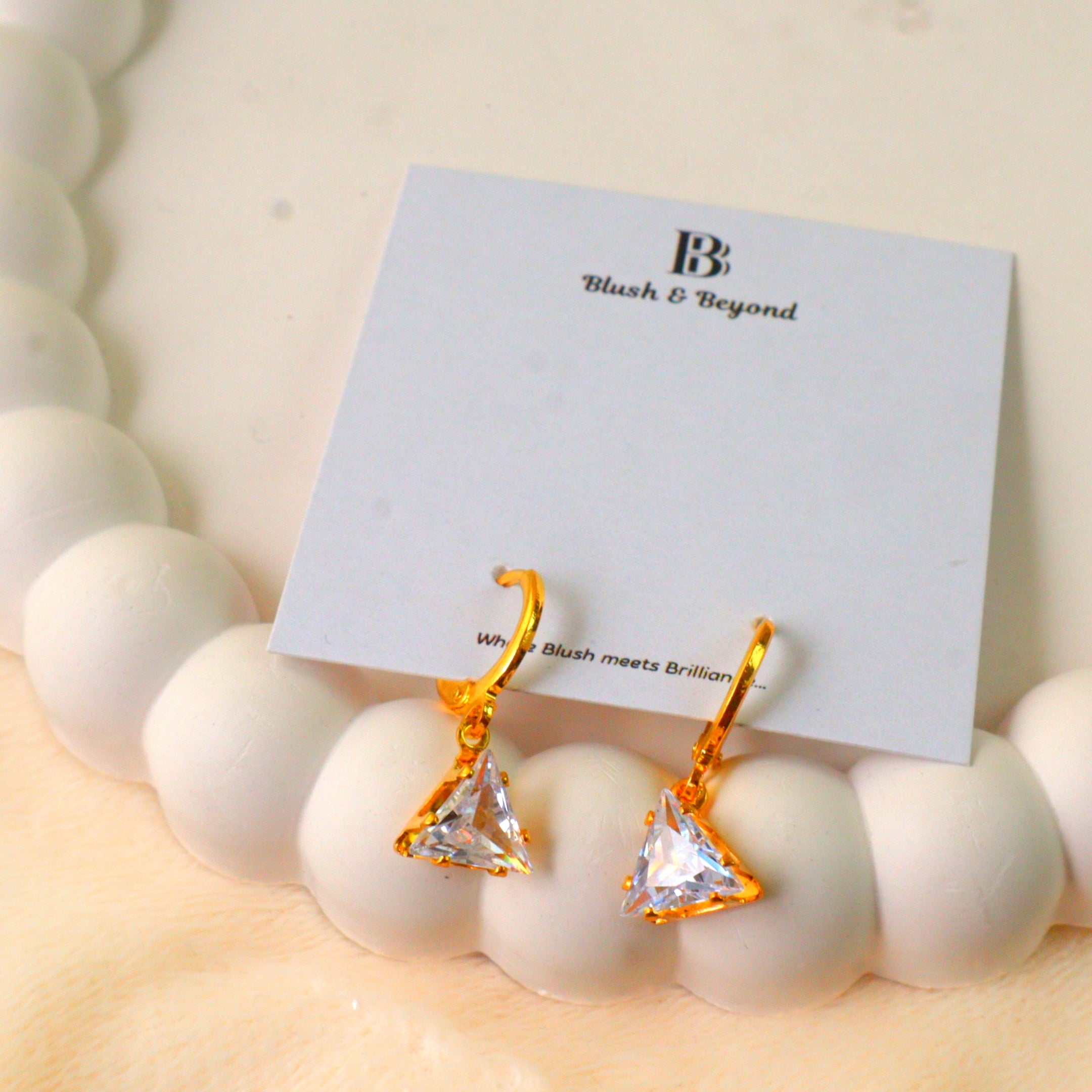 Gold Tone Crystal Drop Hoop Earrings1