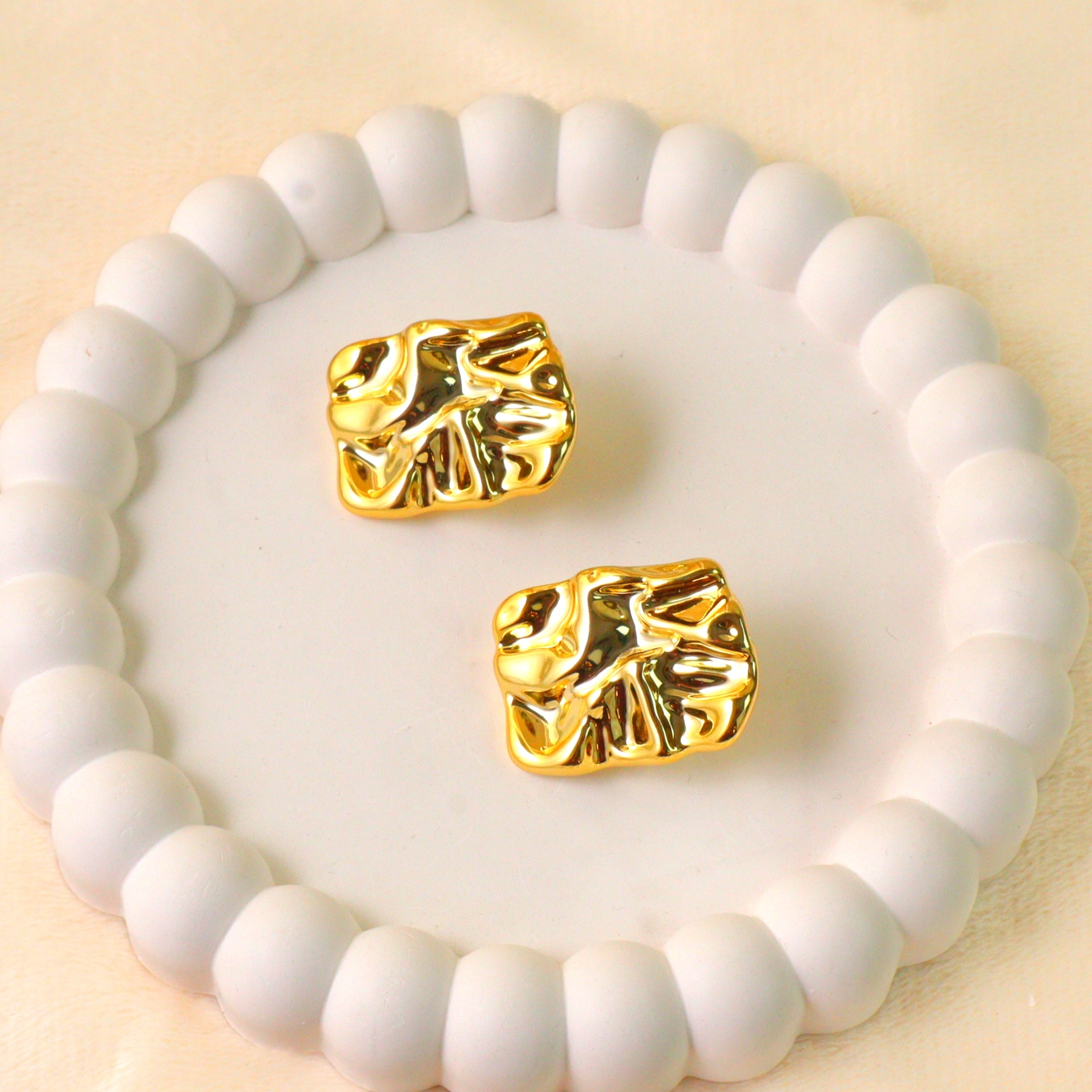 Luxury Inspired Gold Chunky Earrings | Trendy Fashion Jewelry