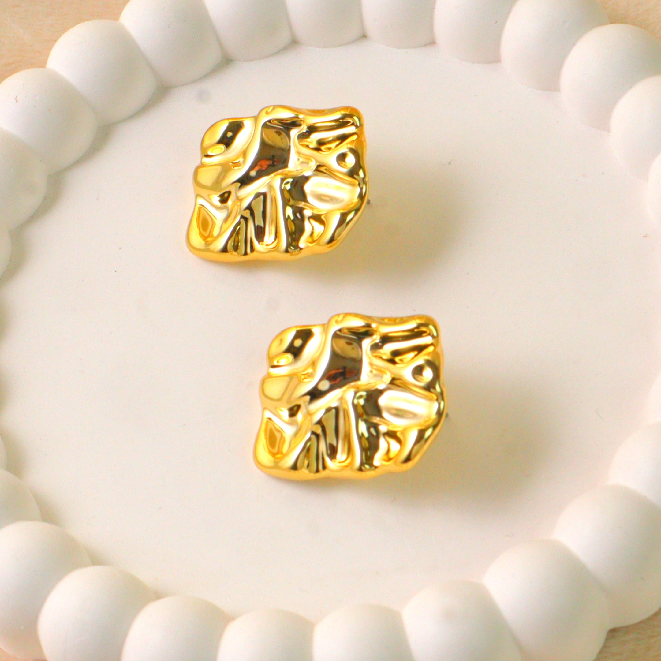 Luxury Inspired Gold Chunky Earrings | Trendy Fashion Jewelry