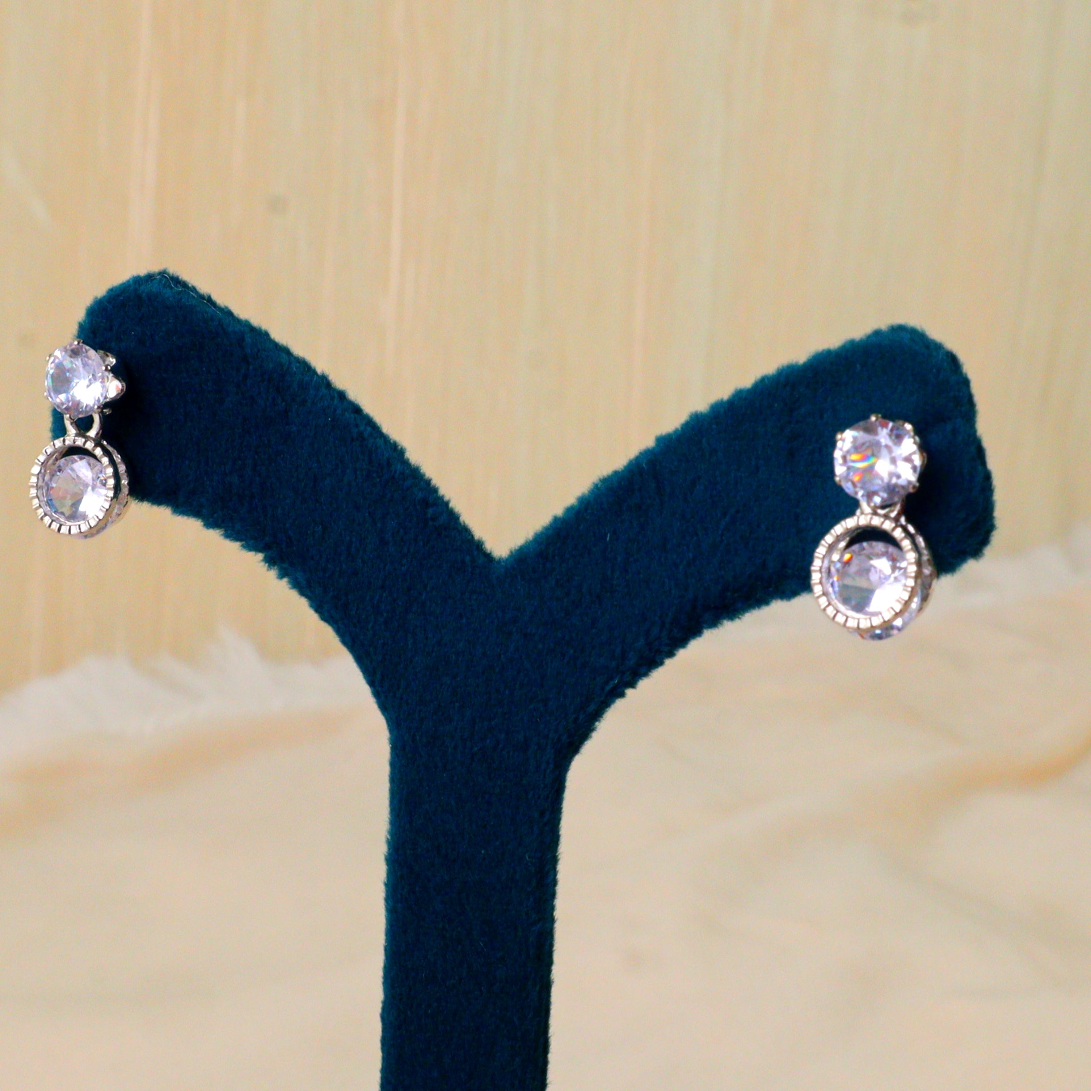 Sparkling Crystal drop Silver Earrings | Elegant Women's Fashion Jewelry