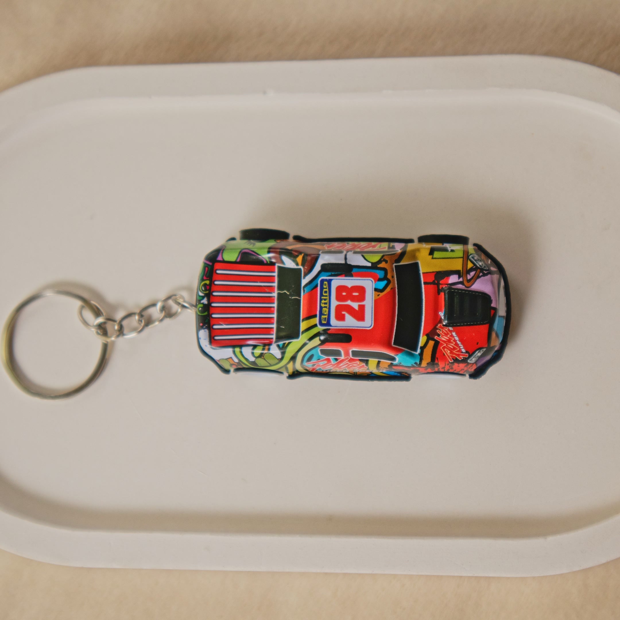 Mini Pull Back Car #28 keychain - Interactive Toy Race Car Bag Charm (Copy)
