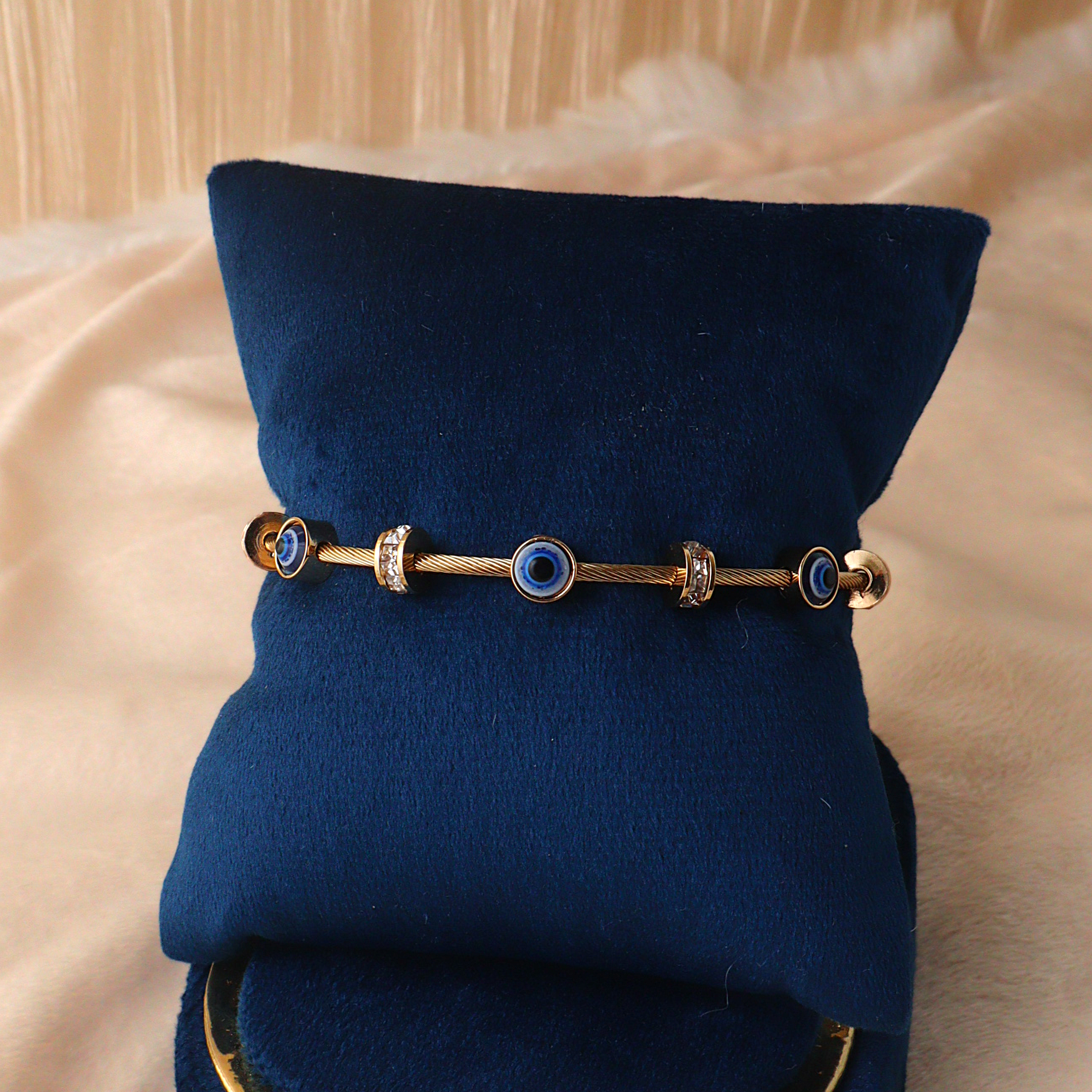 Azure Guardian Bracelet-Evil Eye Anti tarnish Bracelet