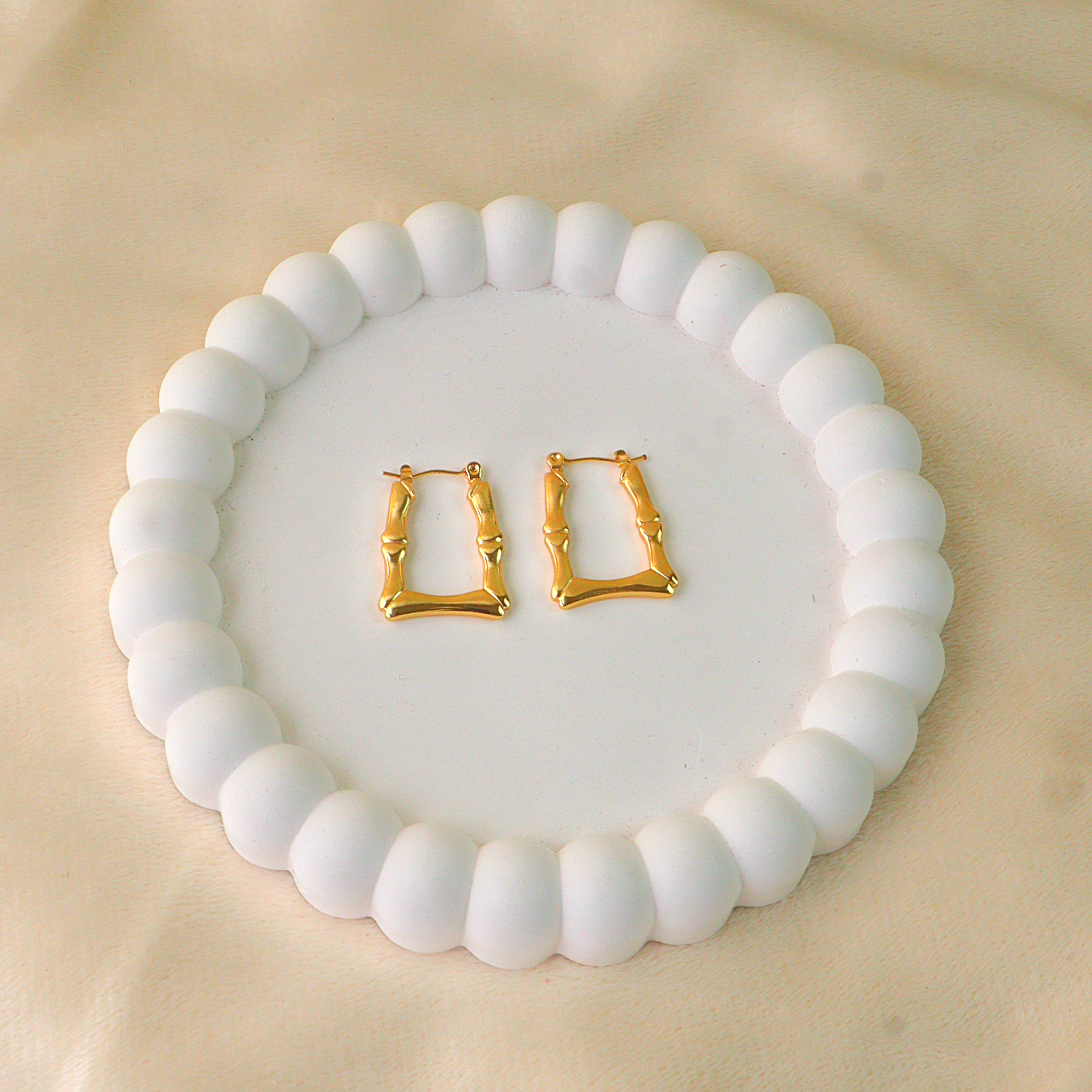 Bamboo Luxe Anti Tarnish Earrings