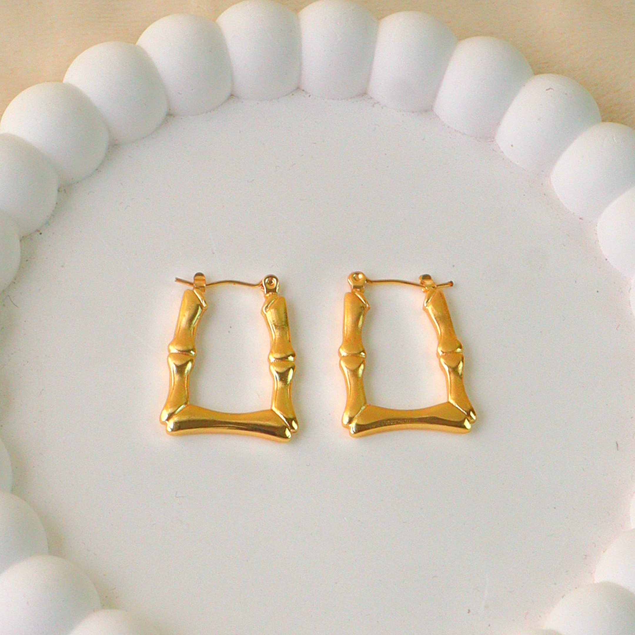 Bamboo Luxe Anti Tarnish Earrings