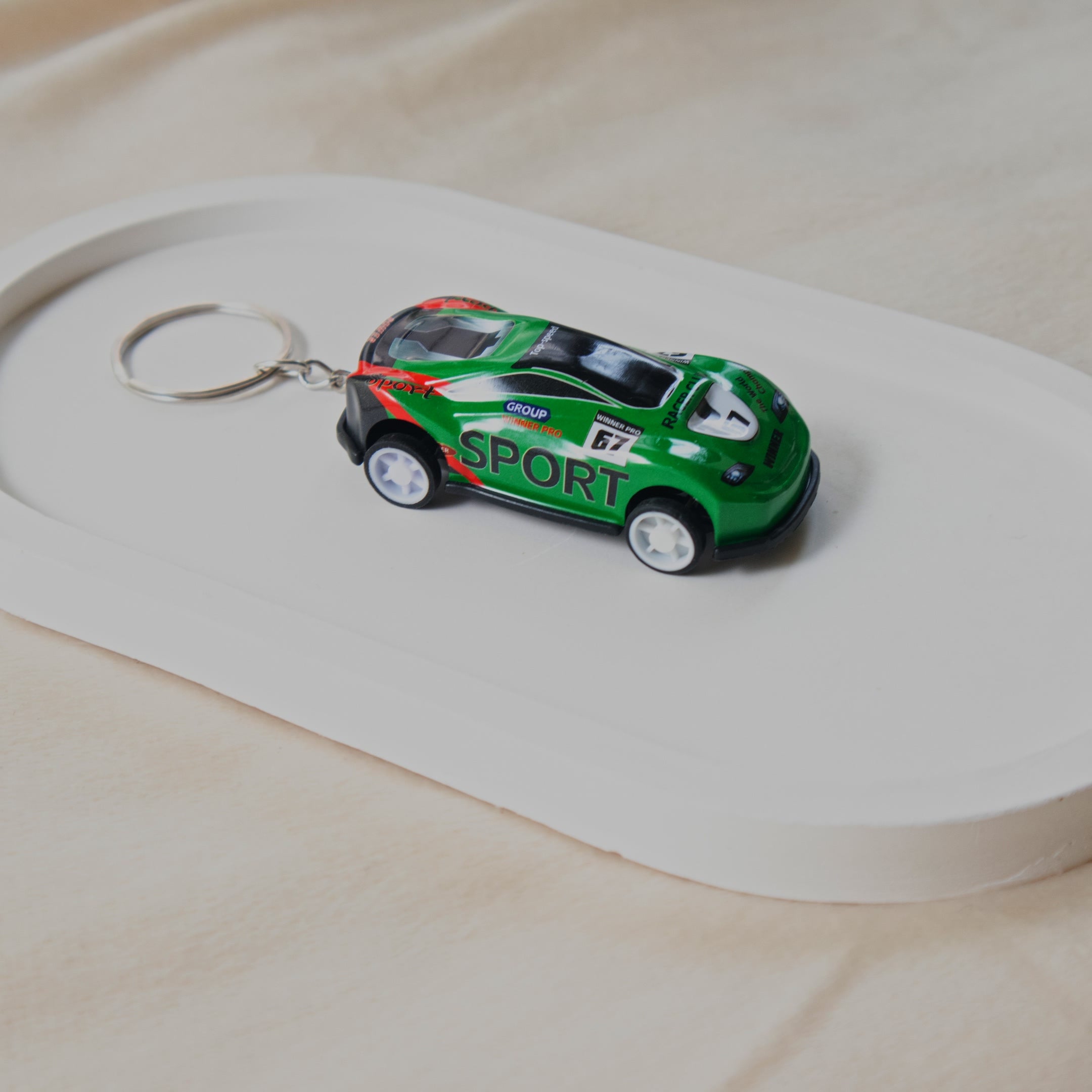 Mini Pull Back Car #67 keychain - Interactive Toy Race Car Bag Charm