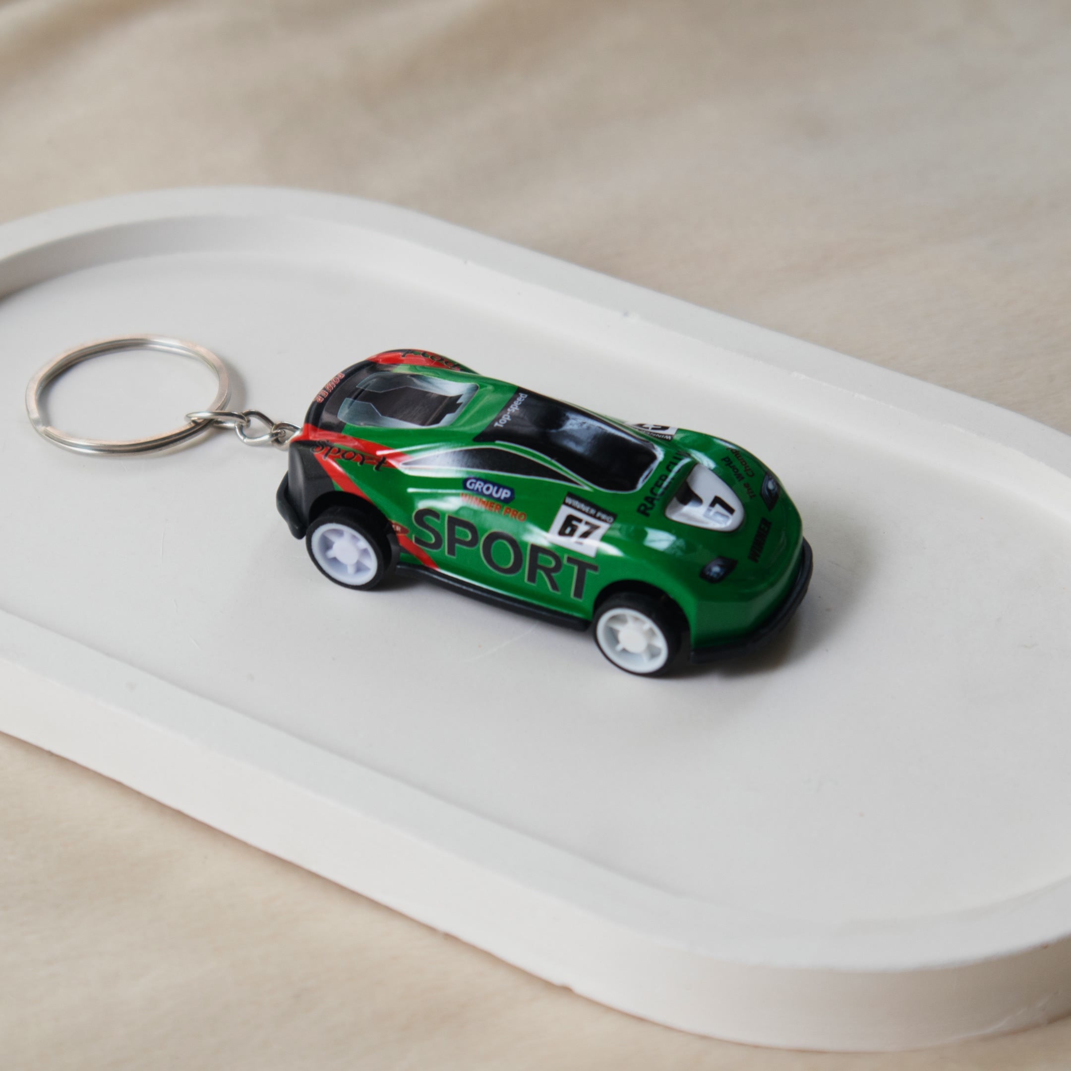 Mini Pull Back Car #67 keychain - Interactive Toy Race Car Bag Charm