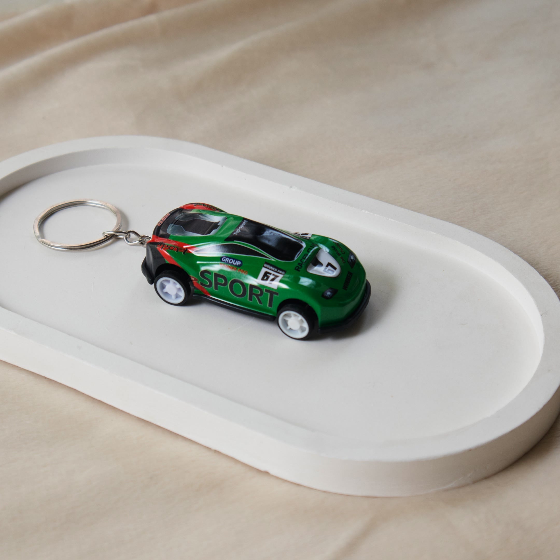 Mini Pull Back Car #67 keychain - Interactive Toy Race Car Bag Charm