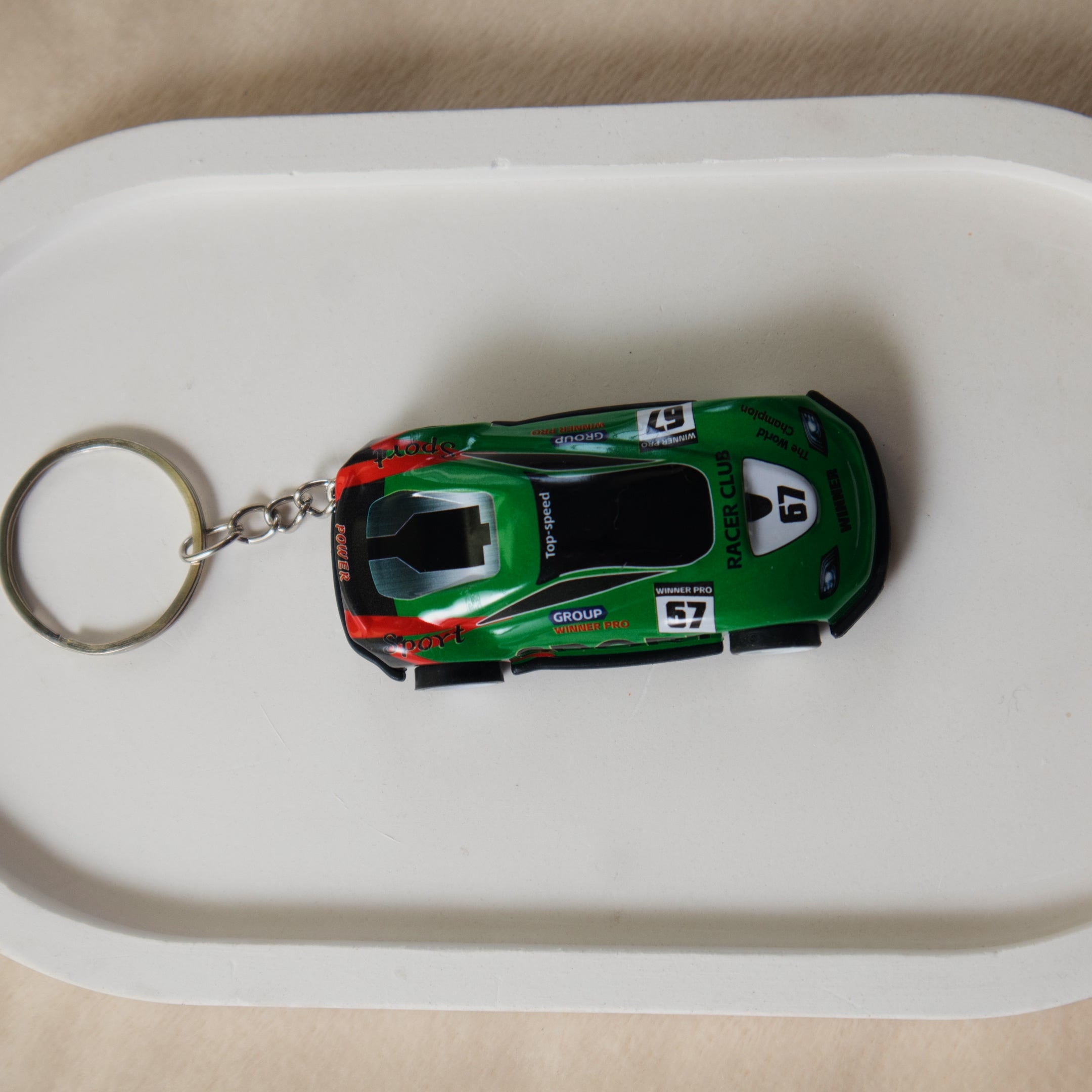 Mini Pull Back Car #67 keychain - Interactive Toy Race Car Bag Charm
