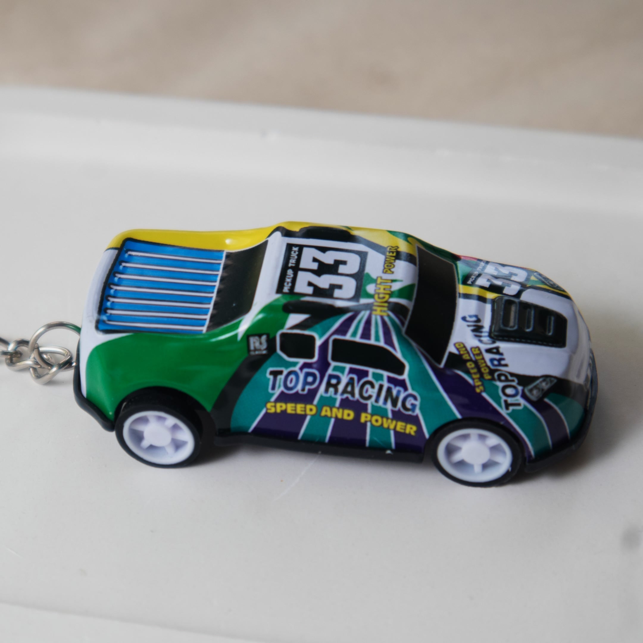 Mini Pull Back Car #33 keychain - Interactive Toy Race Car Bag Charm