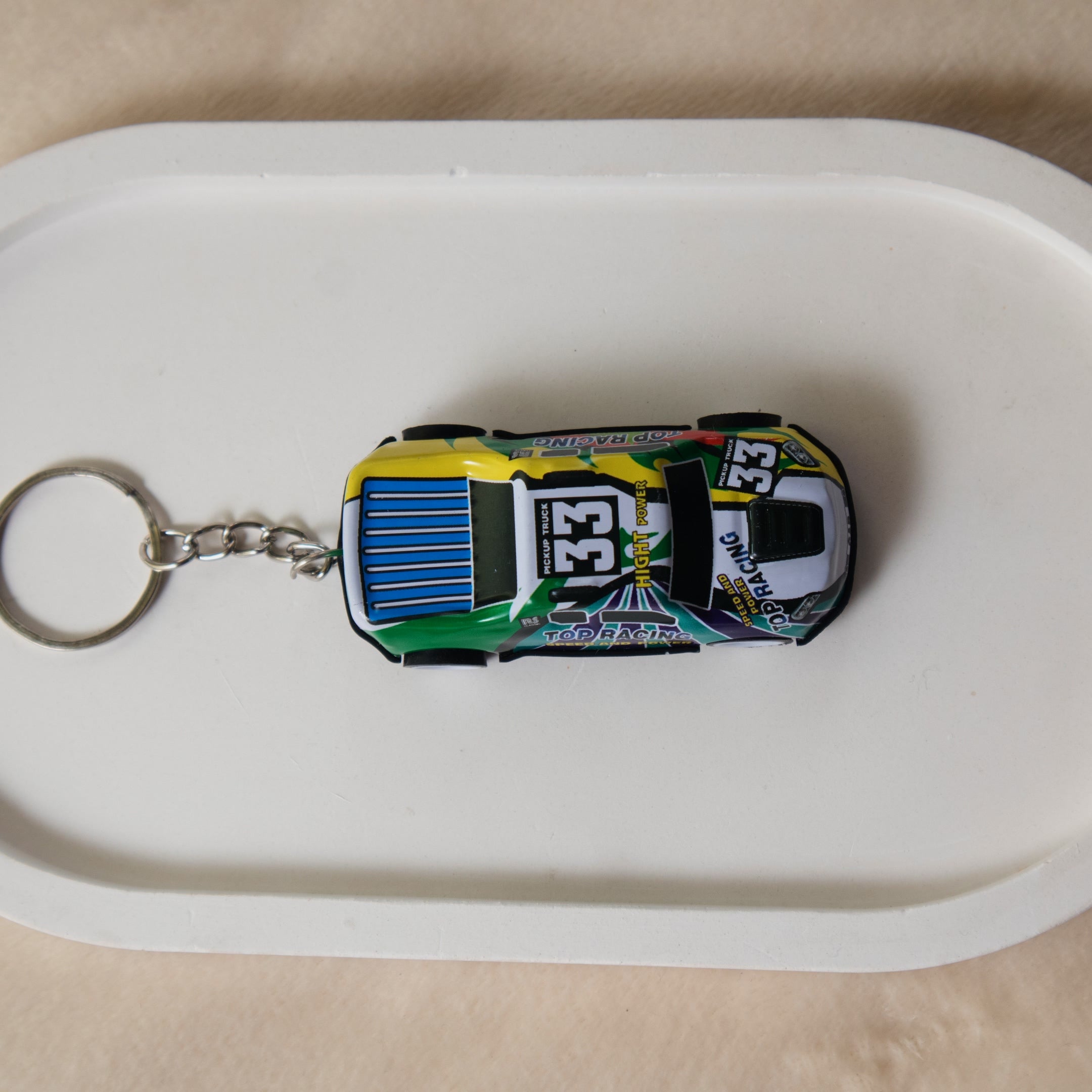 Mini Pull Back Car #33 keychain - Interactive Toy Race Car Bag Charm