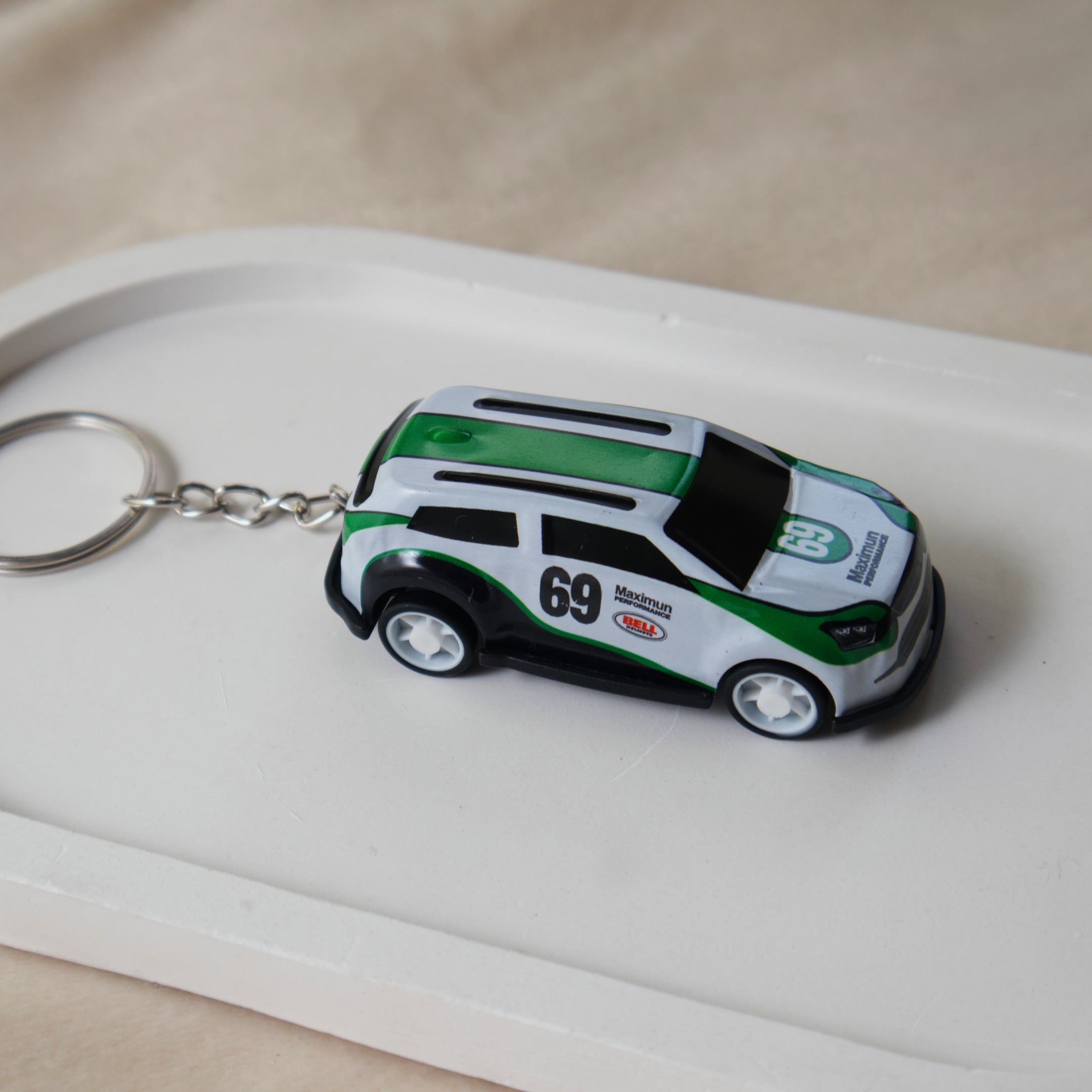 Mini Pull Back Car #69 keychain - Interactive Toy Race Car Bag Charm