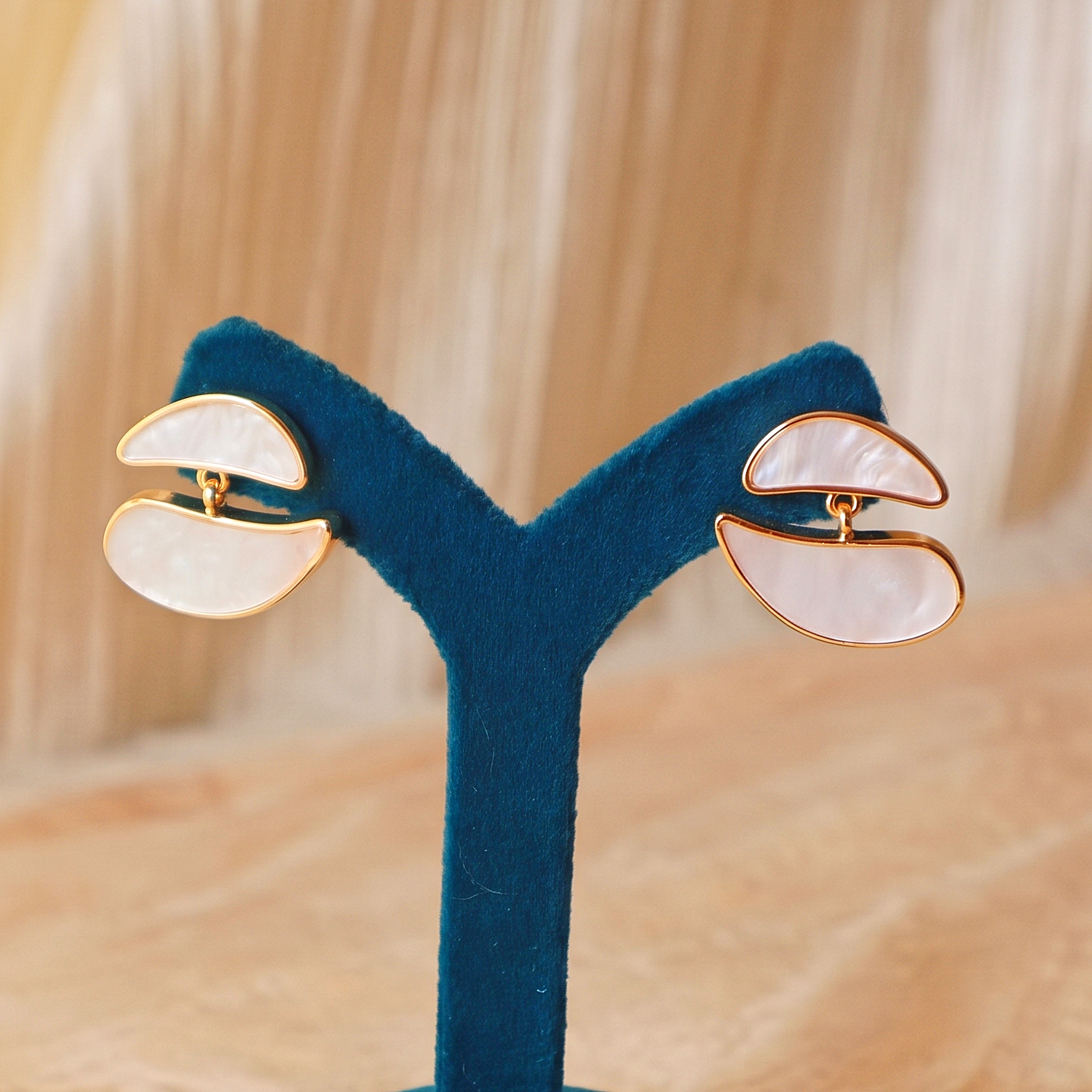 Abstract Pearl Designer Earrings for Women - Statement Earrings