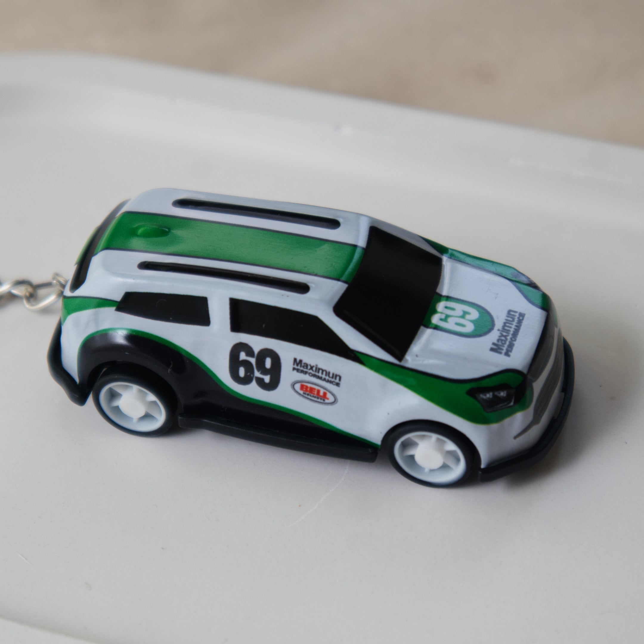 Mini Pull Back Car #69 keychain - Interactive Toy Race Car Bag Charm