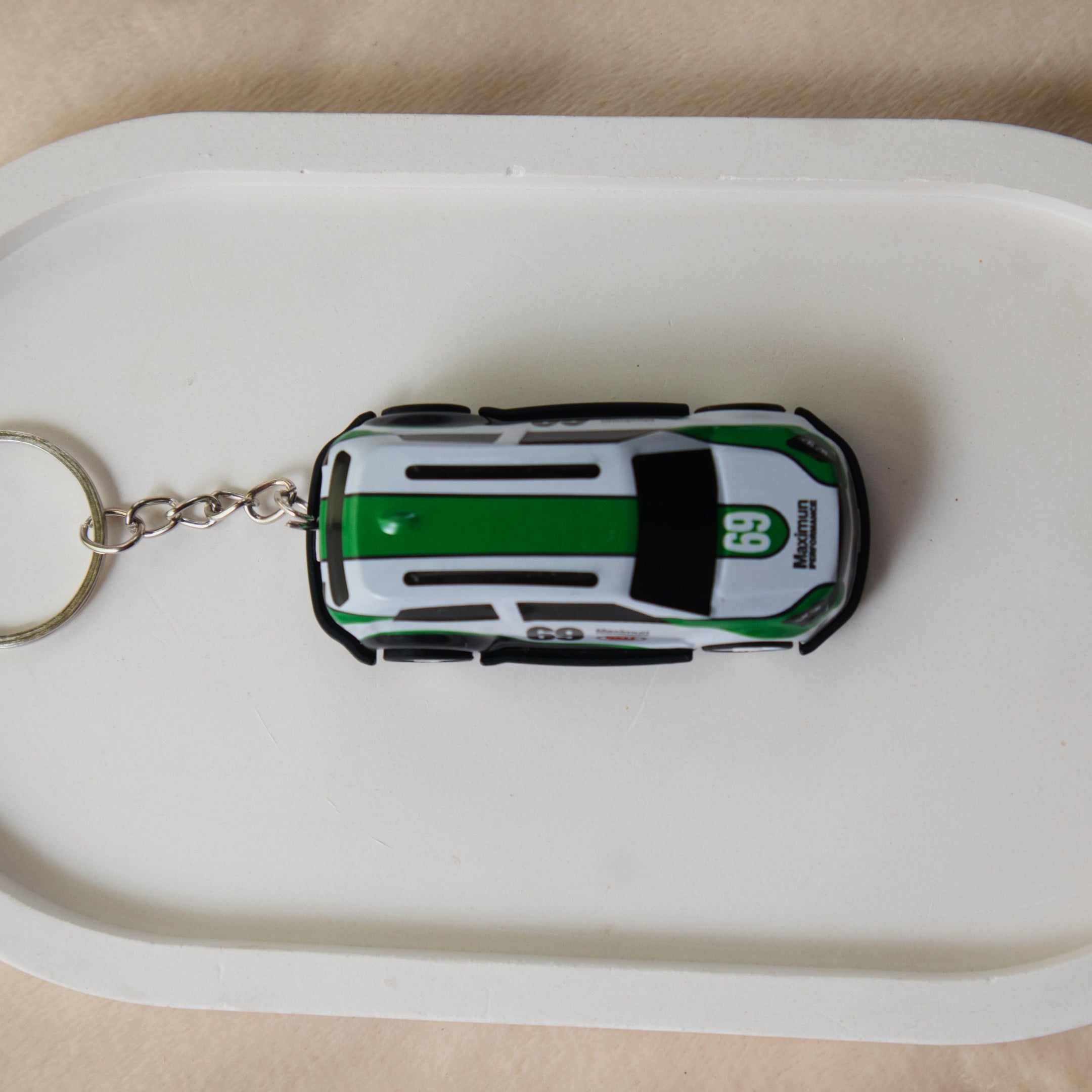 Mini Pull Back Car #69 keychain - Interactive Toy Race Car Bag Charm