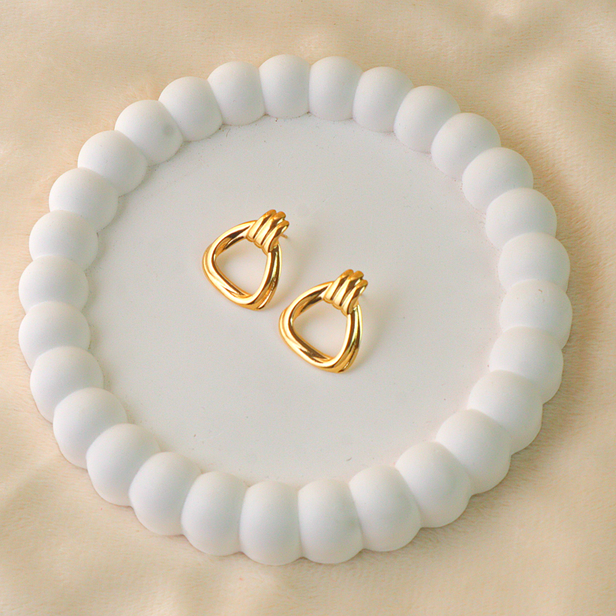 The Cleo Geometric Anti Tarnish Hoops