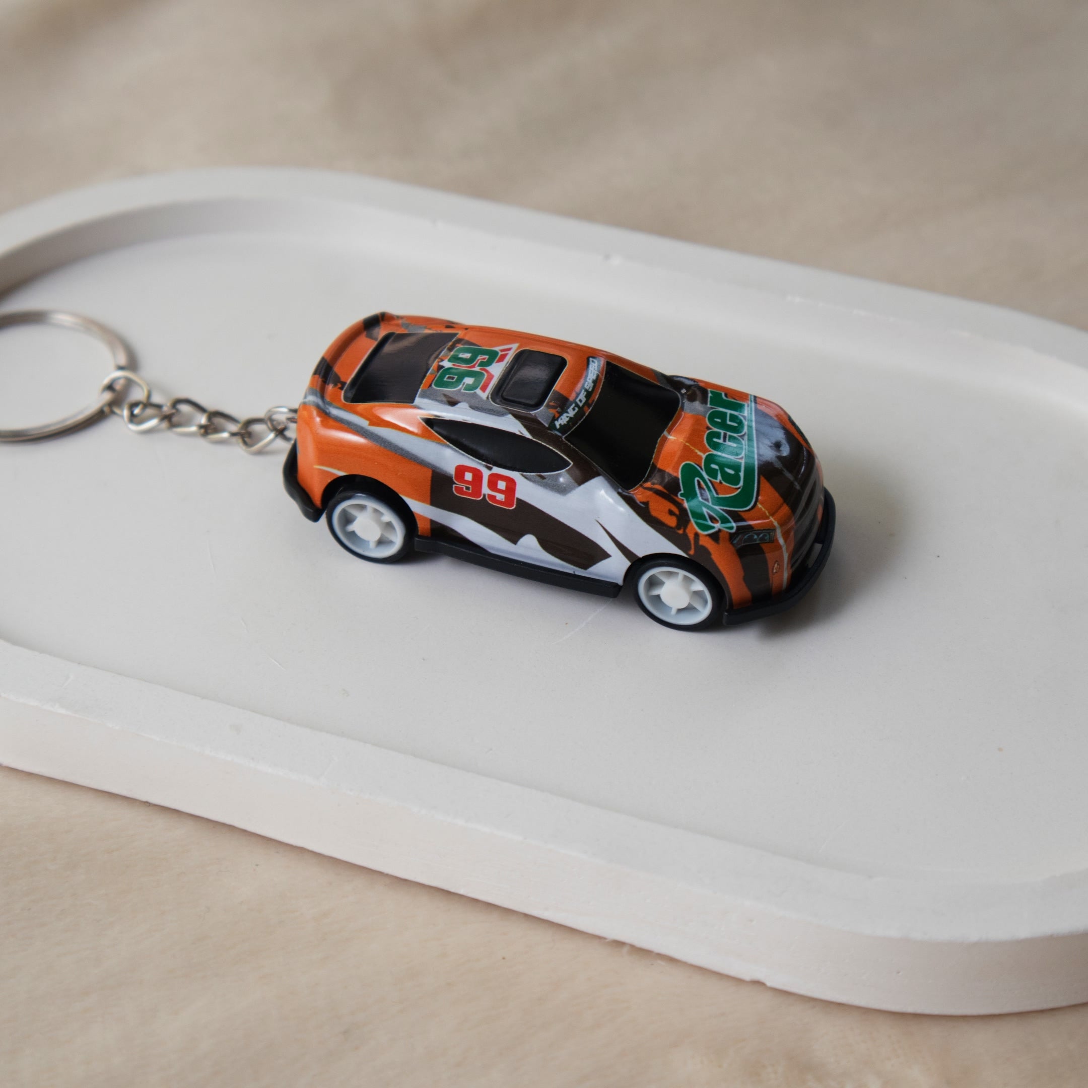 Mini Pull Back Car #99 keychain - Interactive Toy Race Car Bag Charm
