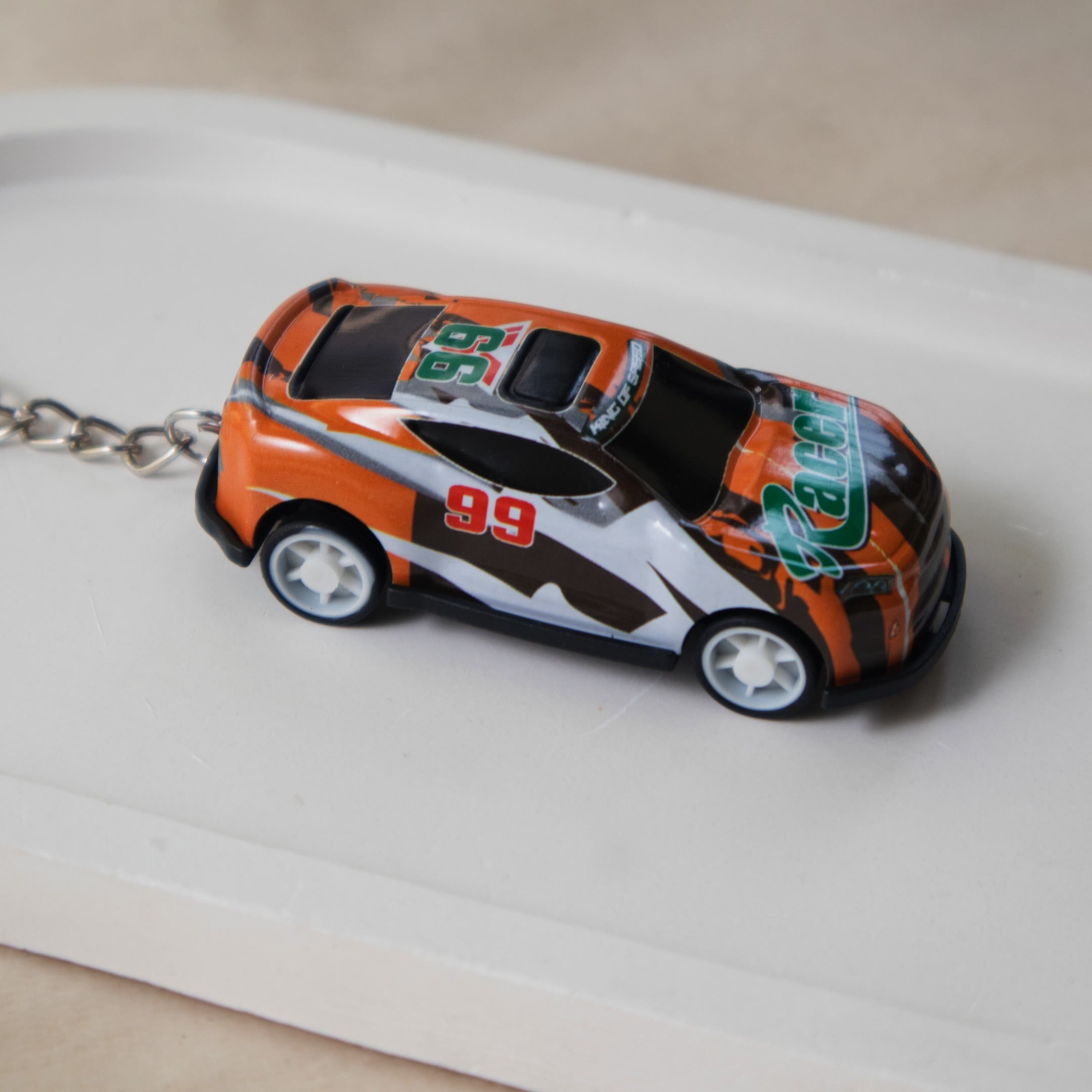 Mini Pull Back Car #99 keychain - Interactive Toy Race Car Bag Charm