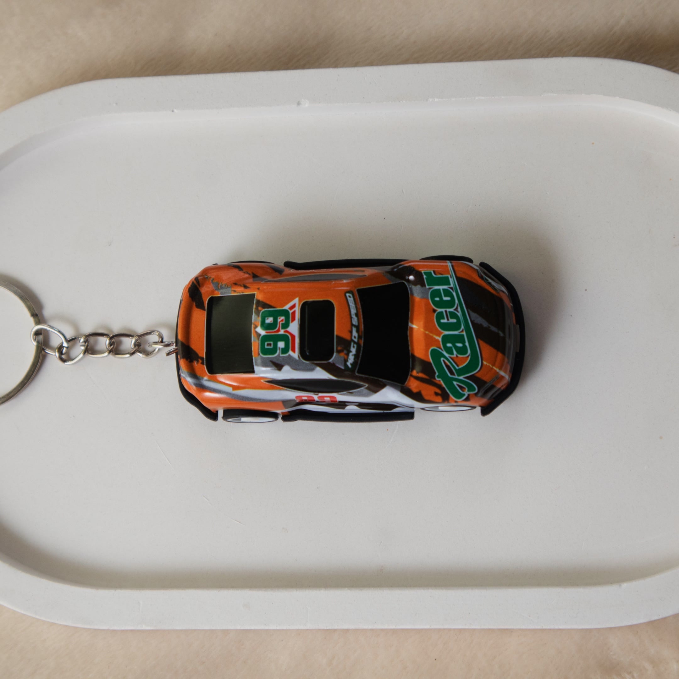 Mini Pull Back Car #99 keychain - Interactive Toy Race Car Bag Charm