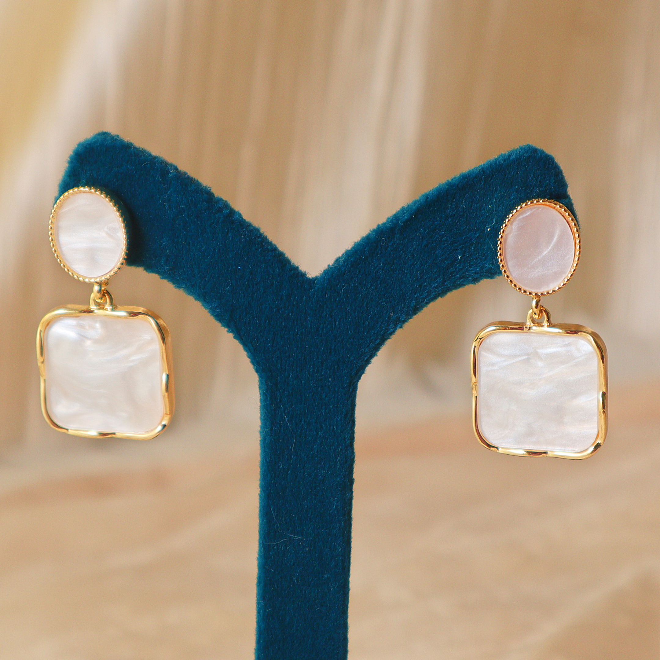 Geometric Square Designer Earrings for Women – Statement Earrings