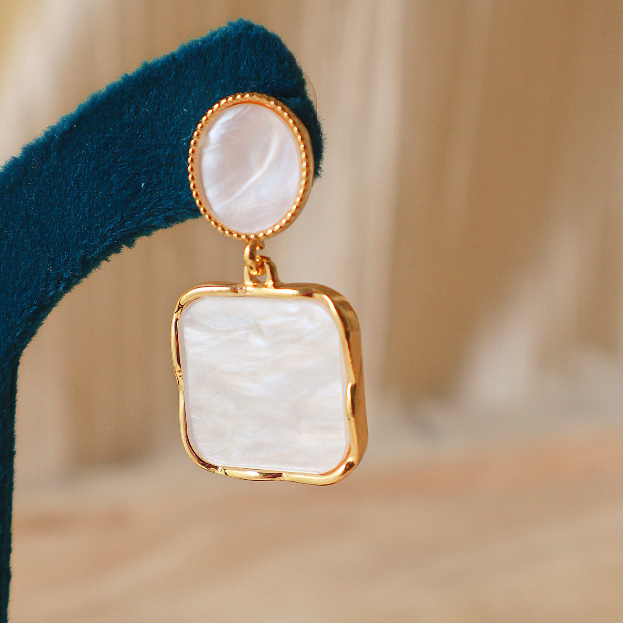 Geometric Square Designer Earrings for Women – Statement Earrings