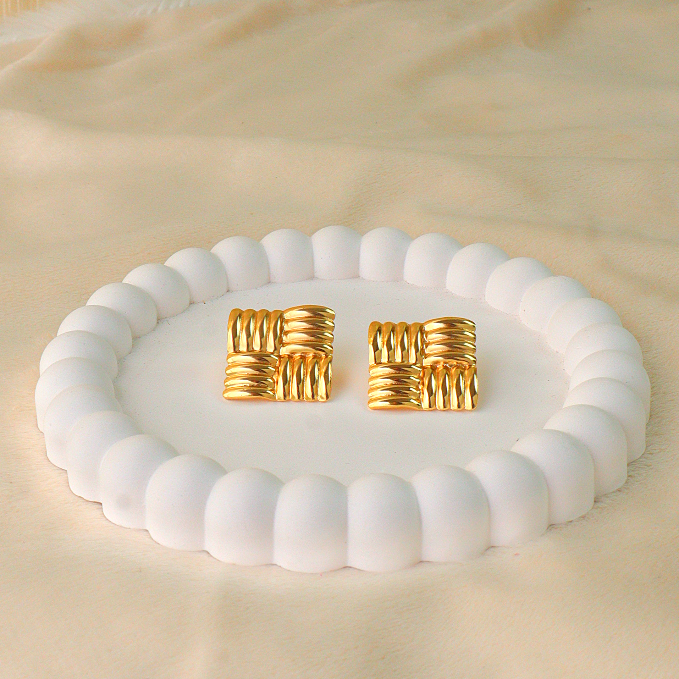 Braided Luxe Anti Tarnish Studs