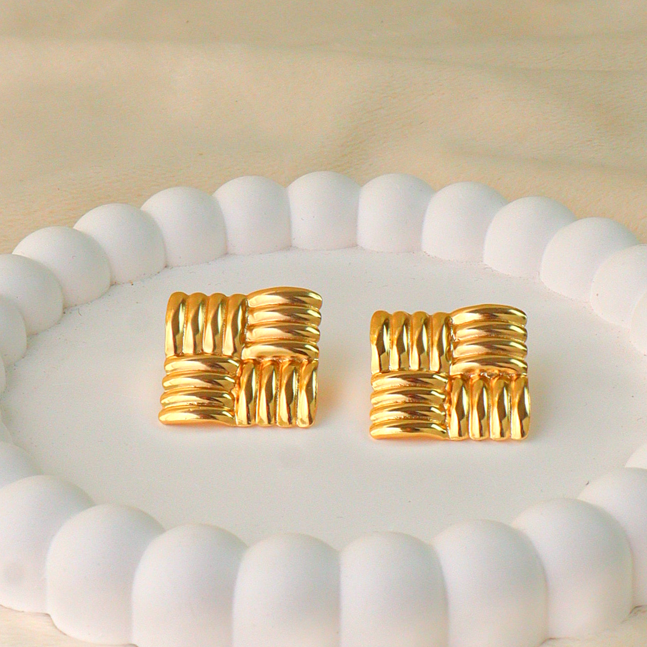 Braided Luxe Anti Tarnish Studs