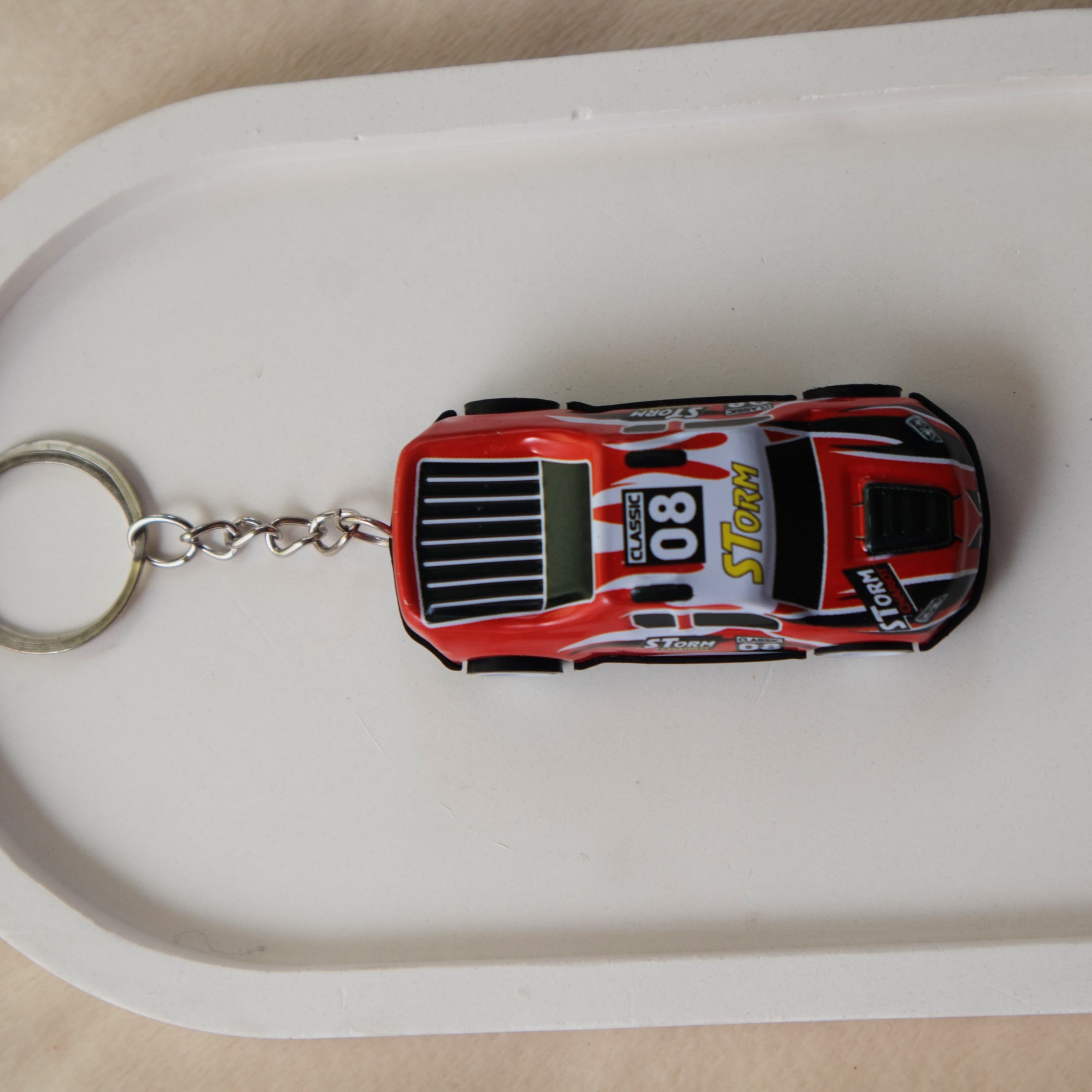 Mini Pull Back Car #08 keychain - Interactive Toy Race Car Bag Charm