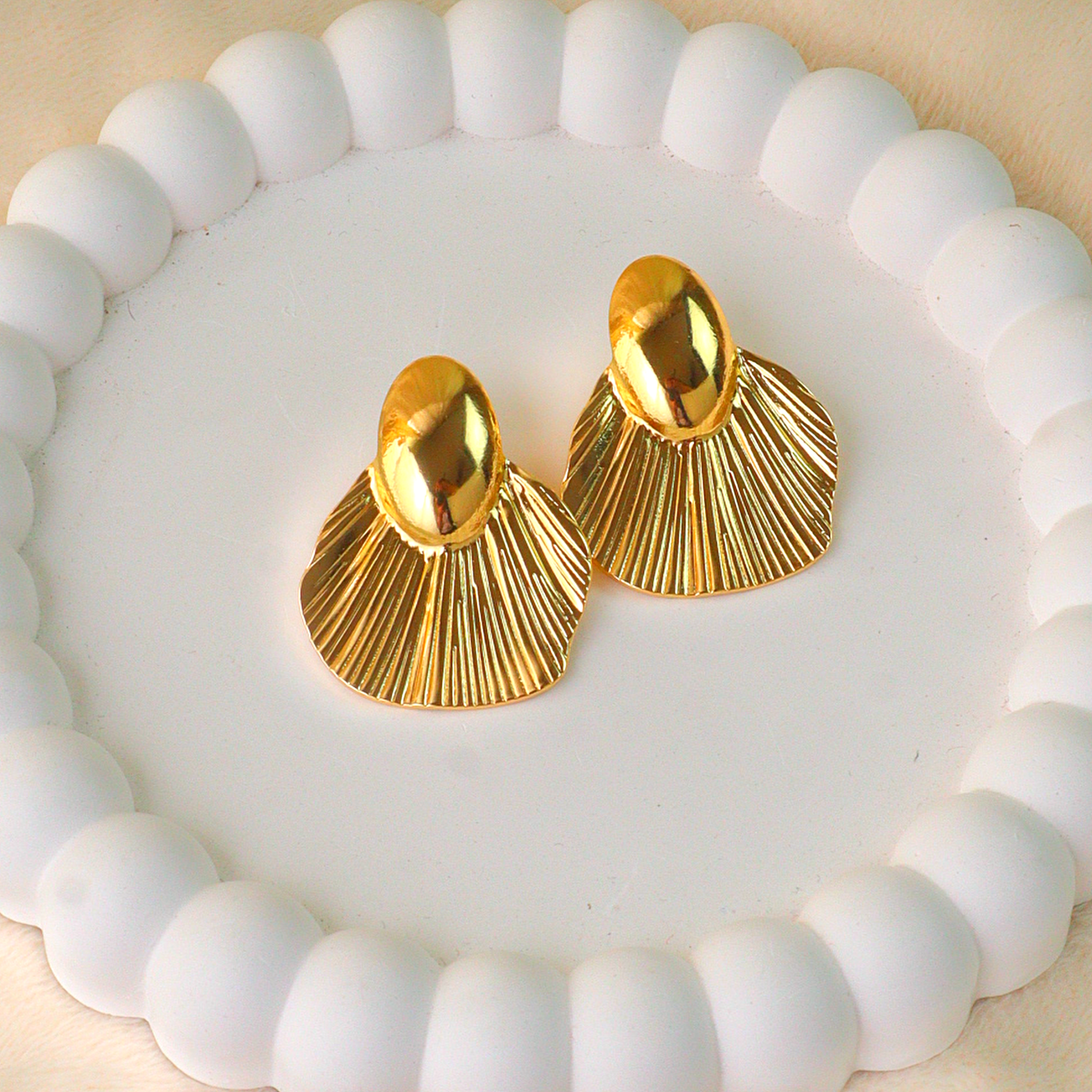 The Athena Anti Tarnish Fan Studs