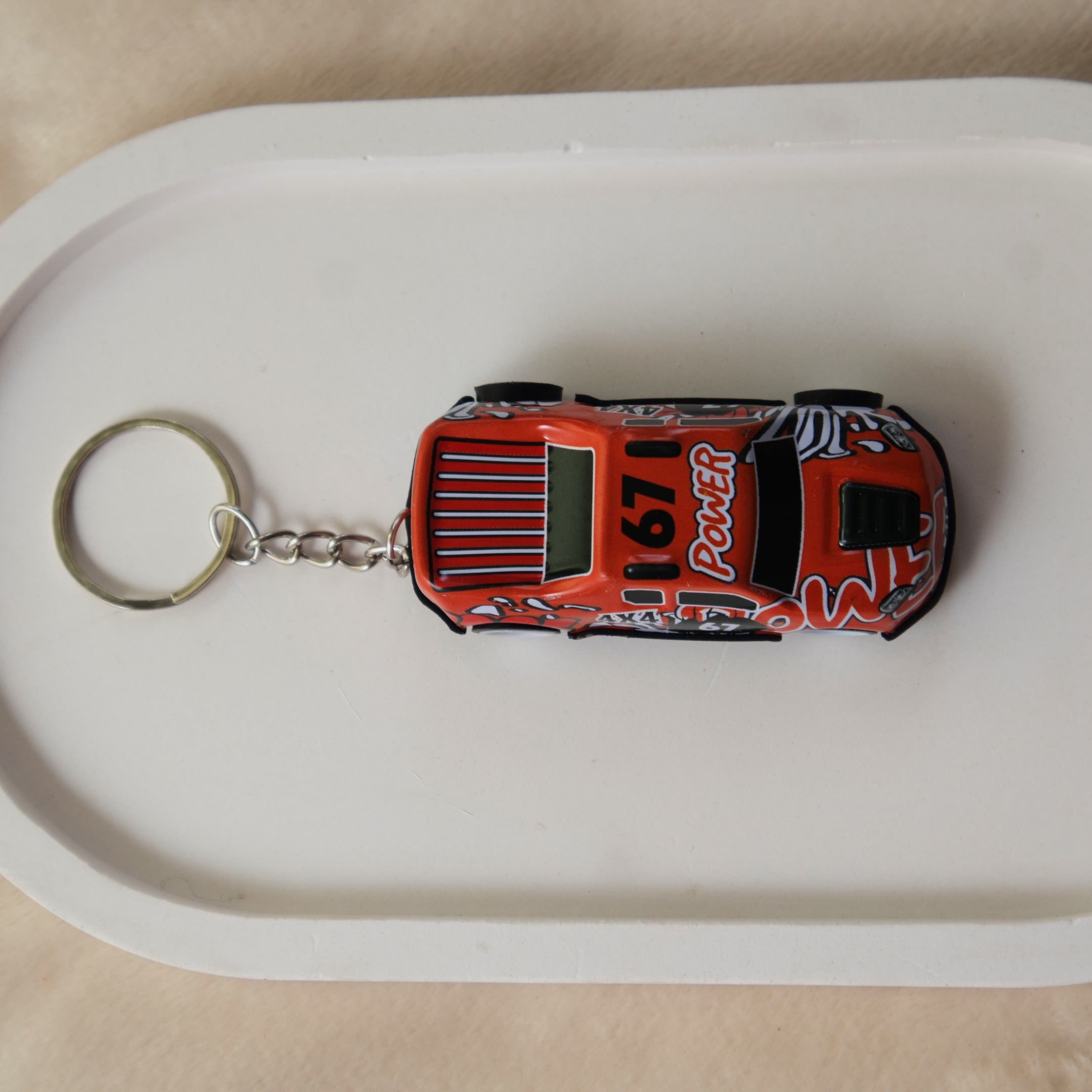Mini Pull Back Car #67 keychain - Interactive Toy Race Car Bag Charm