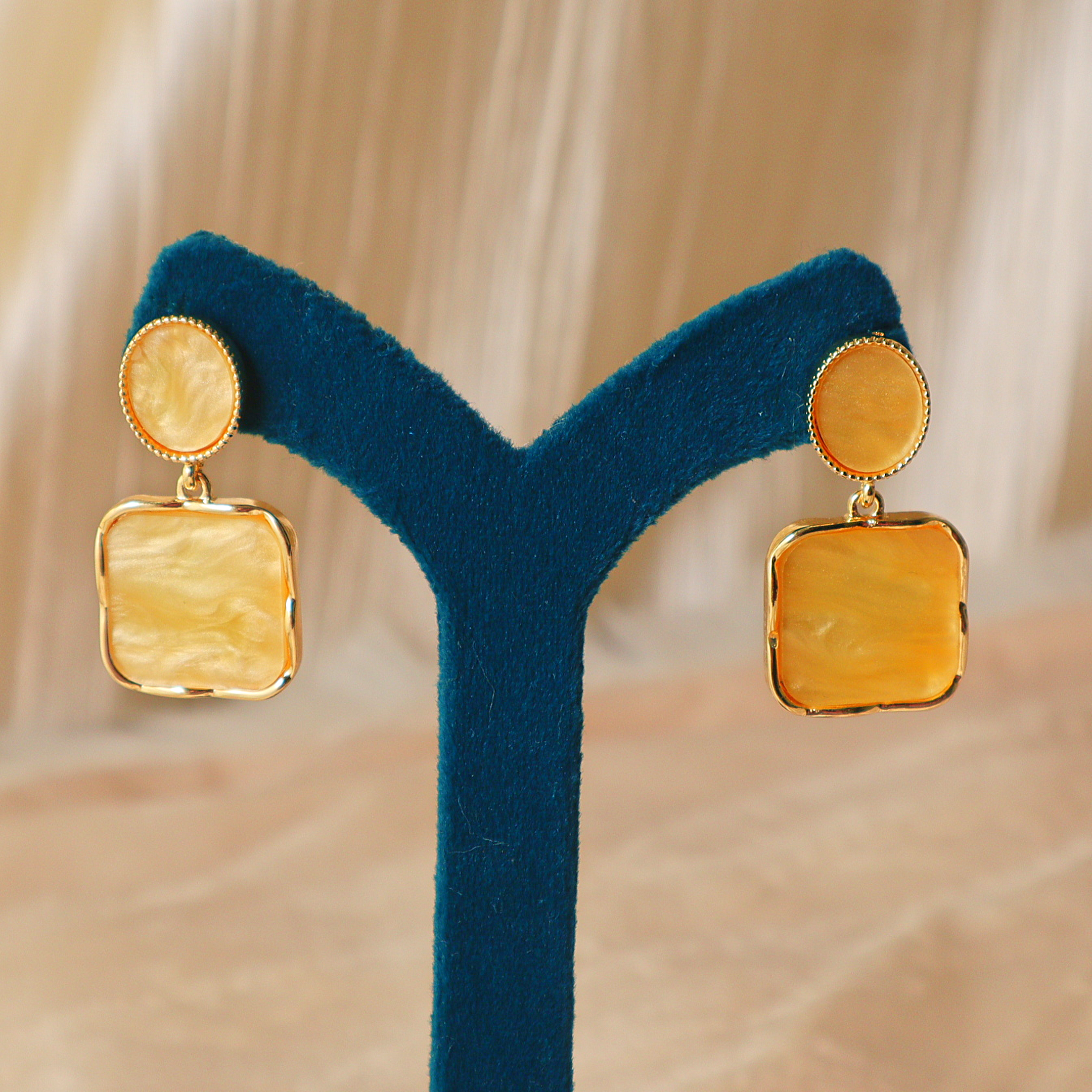 Geometric Square Designer Earrings for Women – Statement Earrings